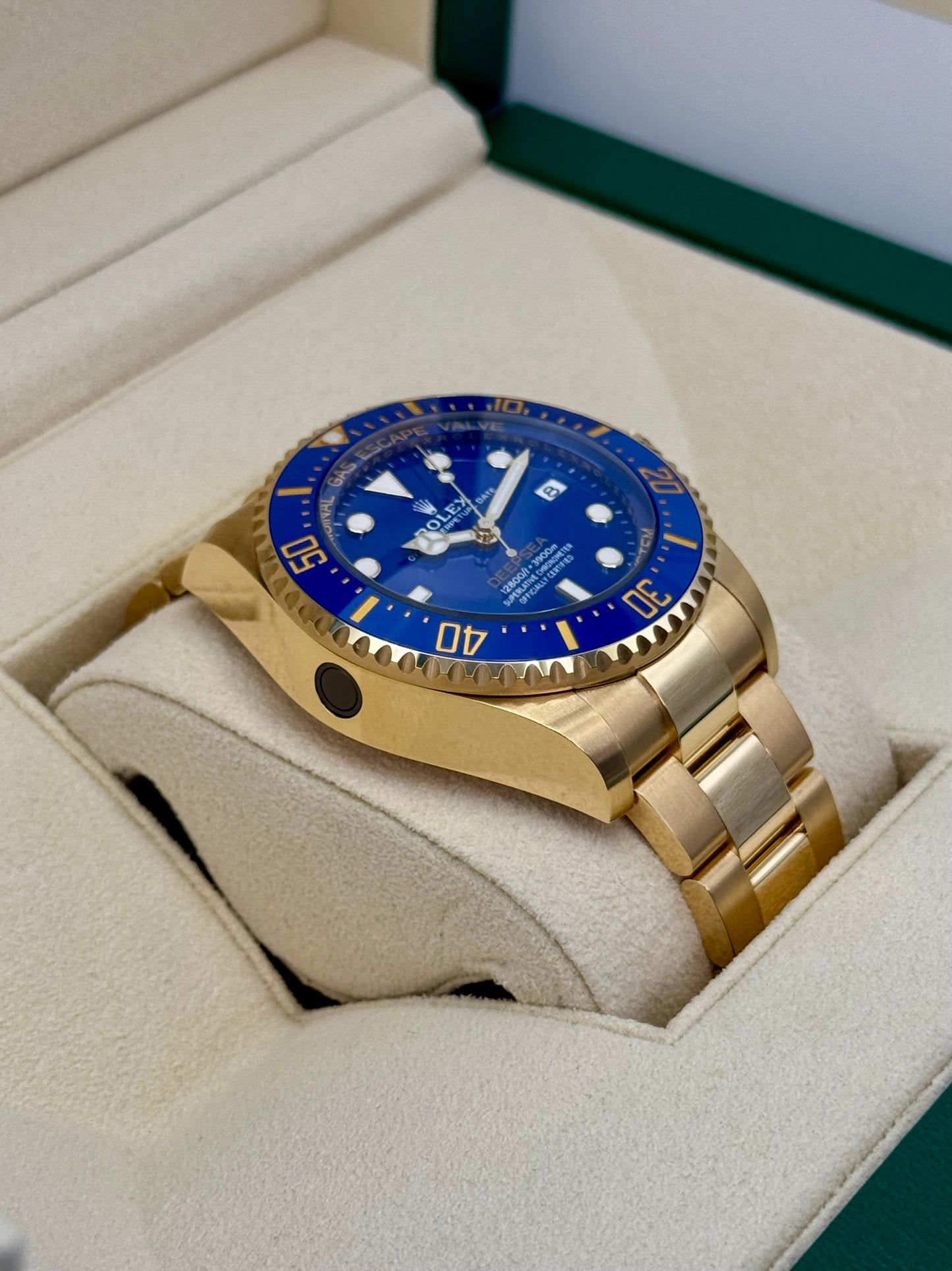 New 2024 Rolex Deepsea 44mm 136668LB 18K Yellow Gold Blue Dial - MyWatchLLC
