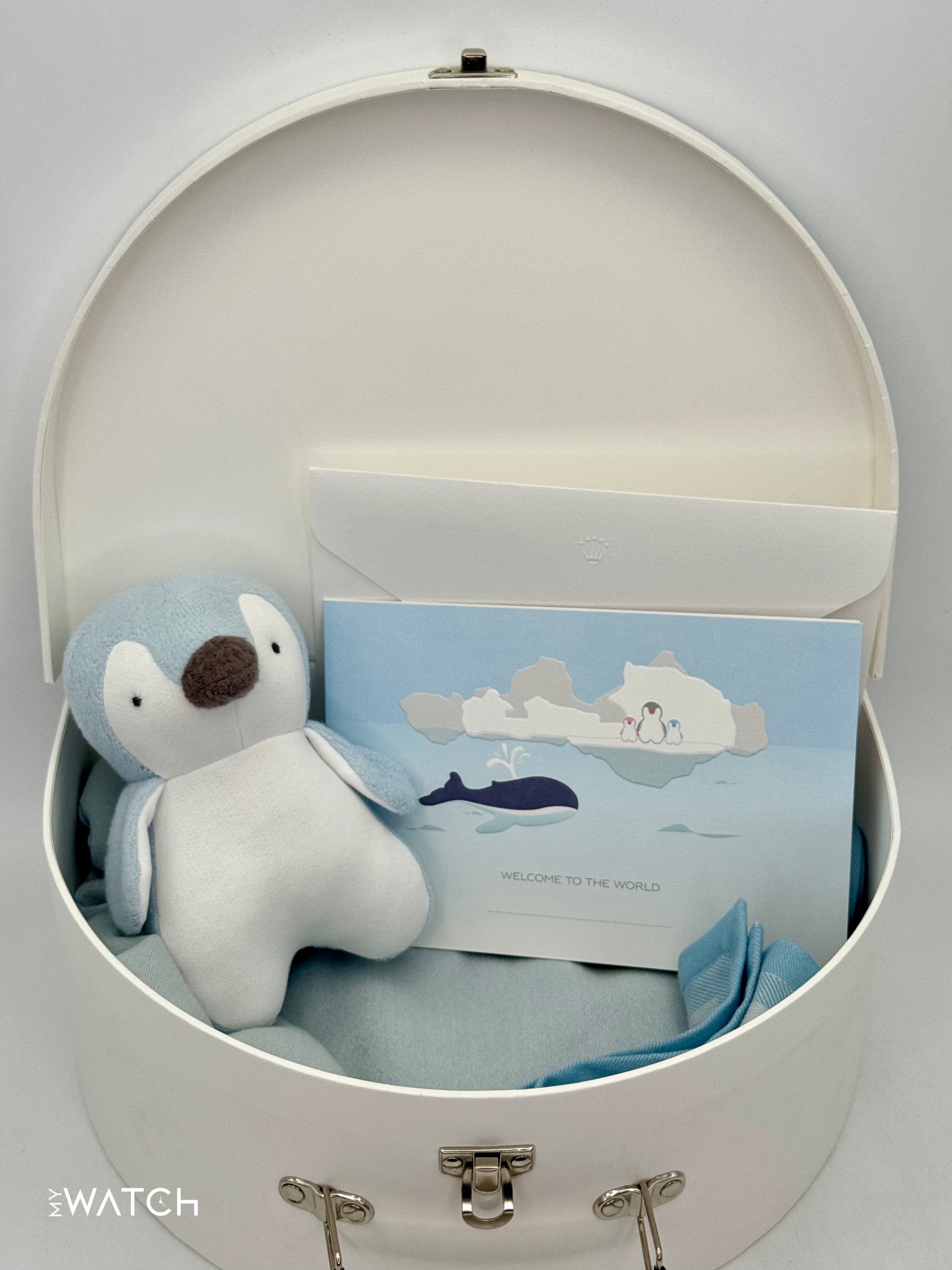 NEW Rolex Plush Penguin Toy and Blanket Set - Blue - MyWatchLLC