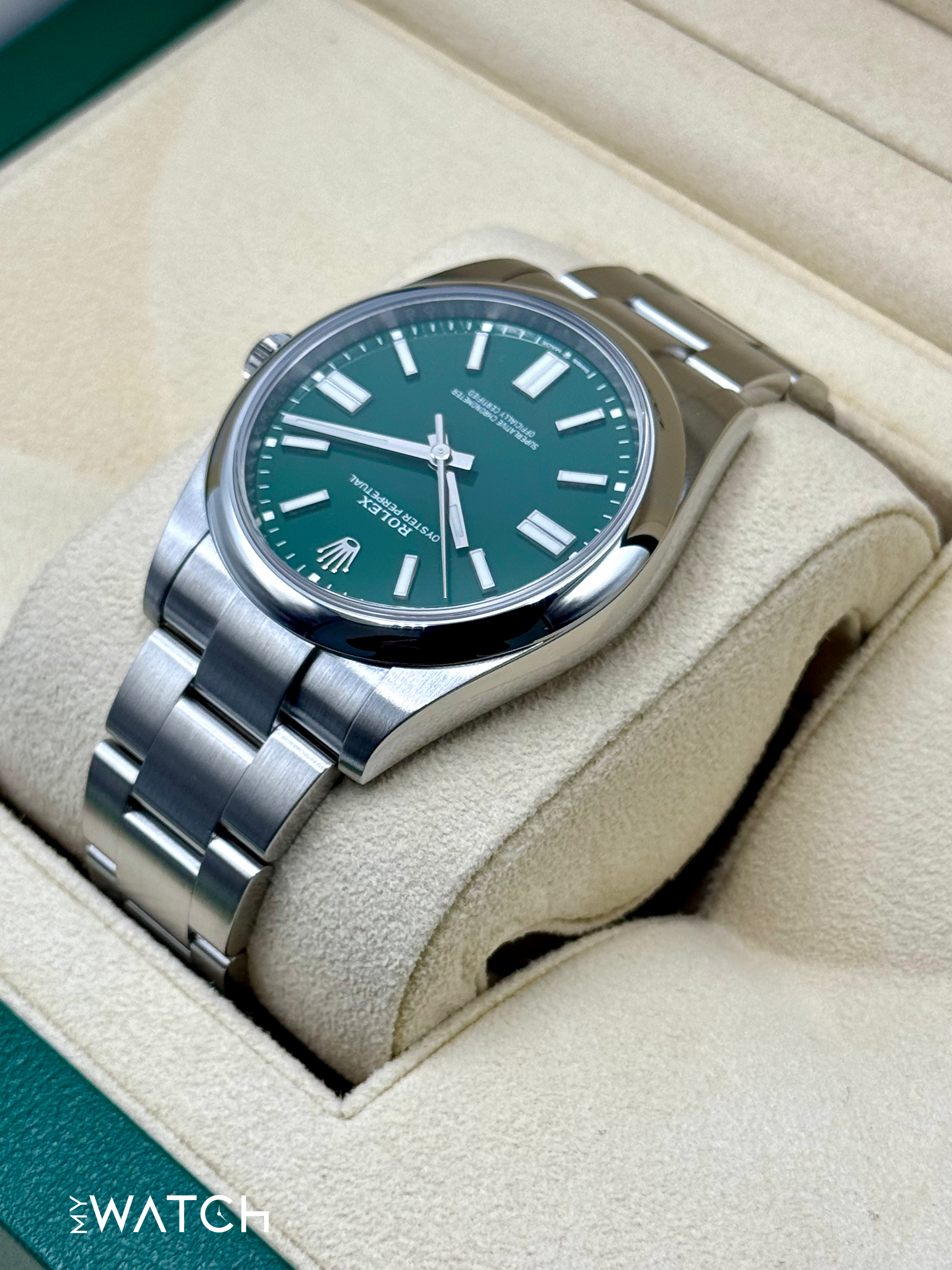 2024 Rolex Oyster Perpetual 41mm 124300 Green Dial - MyWatchLLC