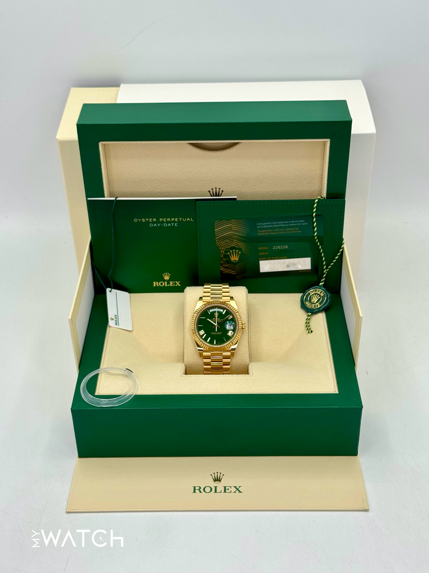 NEW 2025 Rolex Day-Date 40mm 228238 Presidential Green Dial - MyWatchLLC