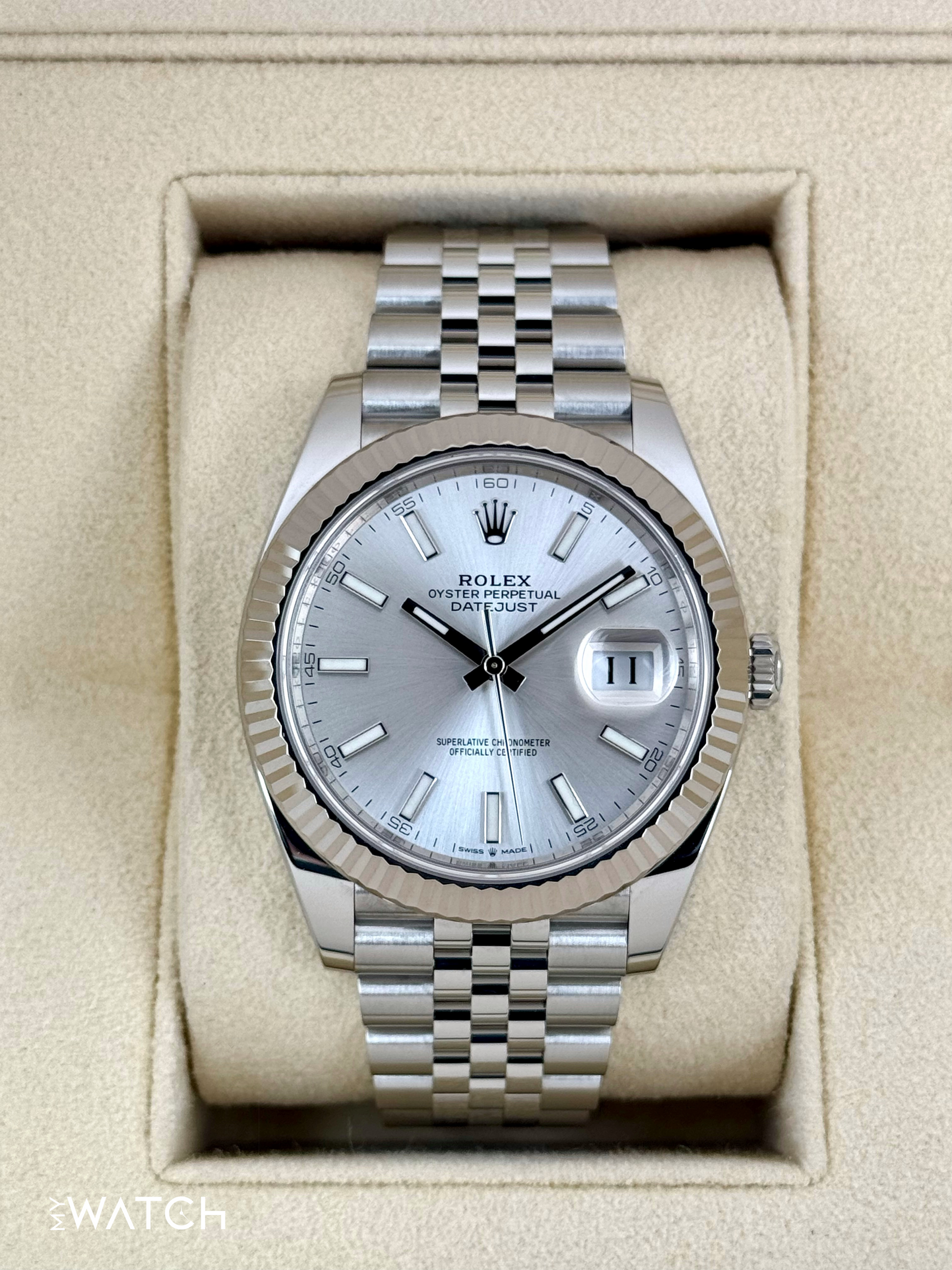 2023 Rolex Datejust 41mm 126334 Stainless Steel Jubilee Silver Dial - MyWatchLLC
