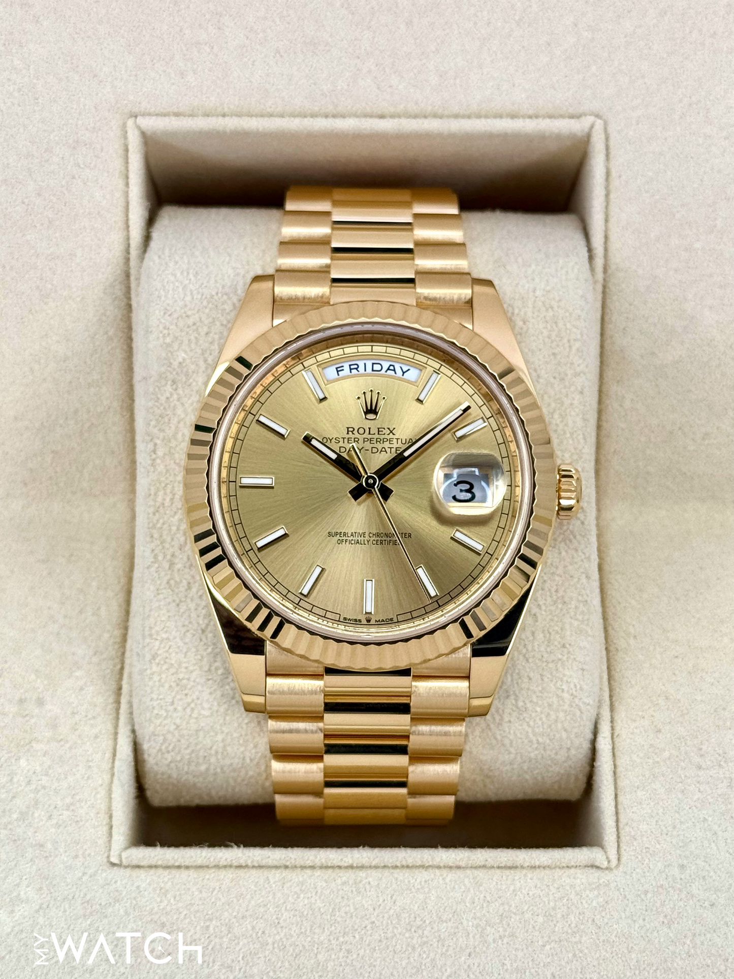 2023 Rolex Day-Date 40mm 228238 Presidential Champagne Dial - MyWatchLLC