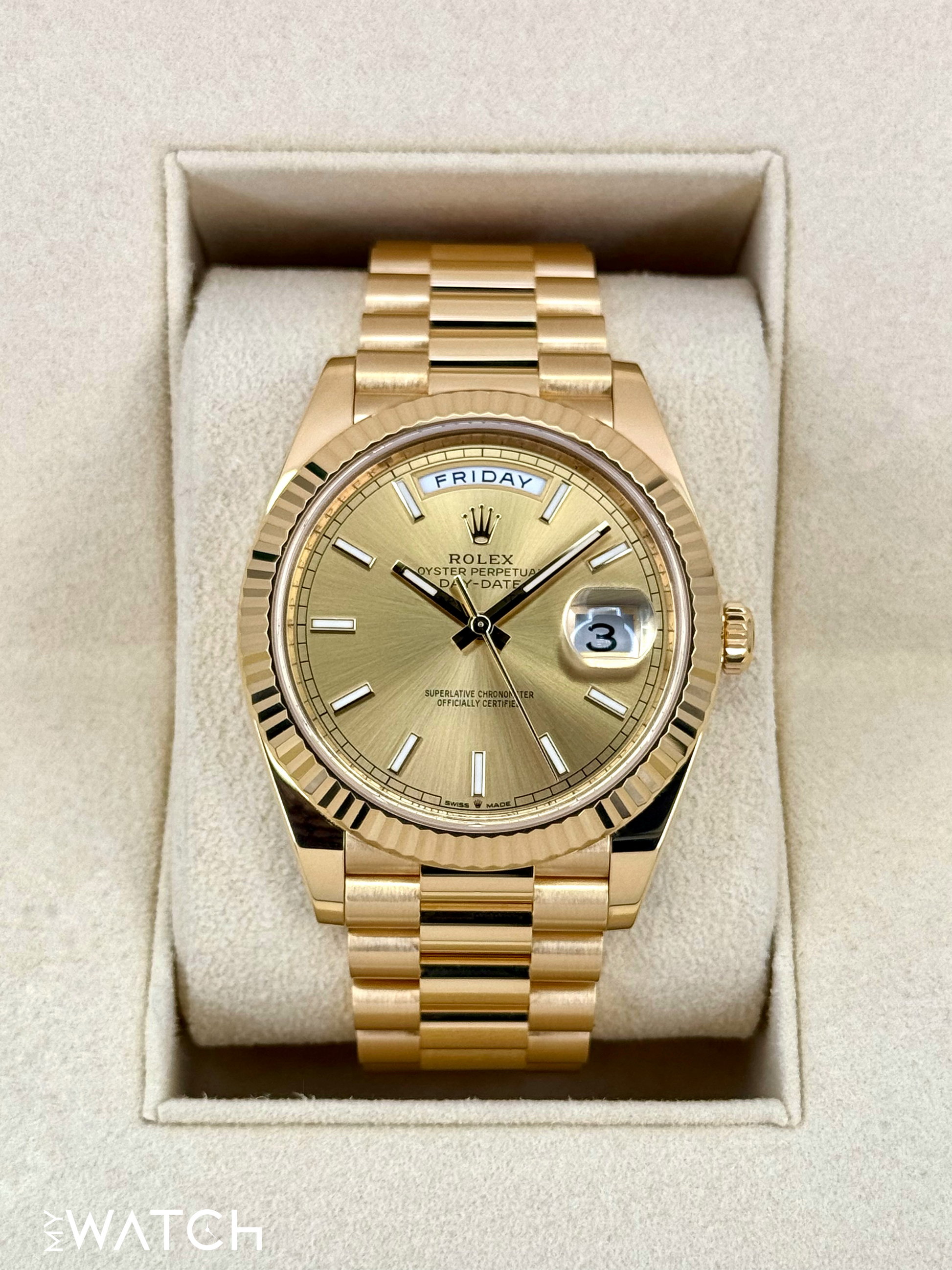 2023 Rolex Day-Date 40mm 228238 Presidential Champagne Dial - MyWatchLLC