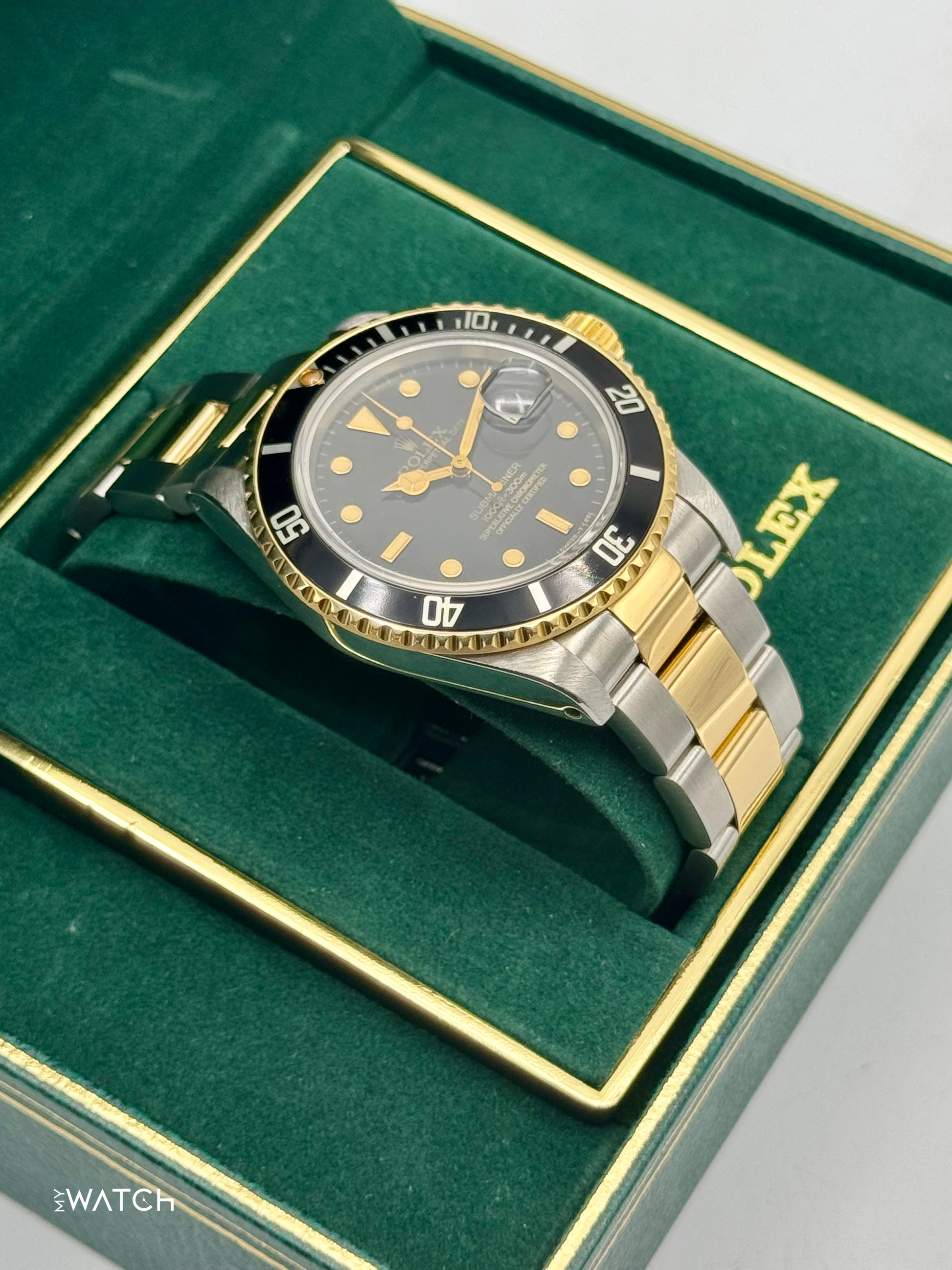 1984 Rolex Submariner 40mm 16803 Two-Tone Black Dial - MyWatchLLC