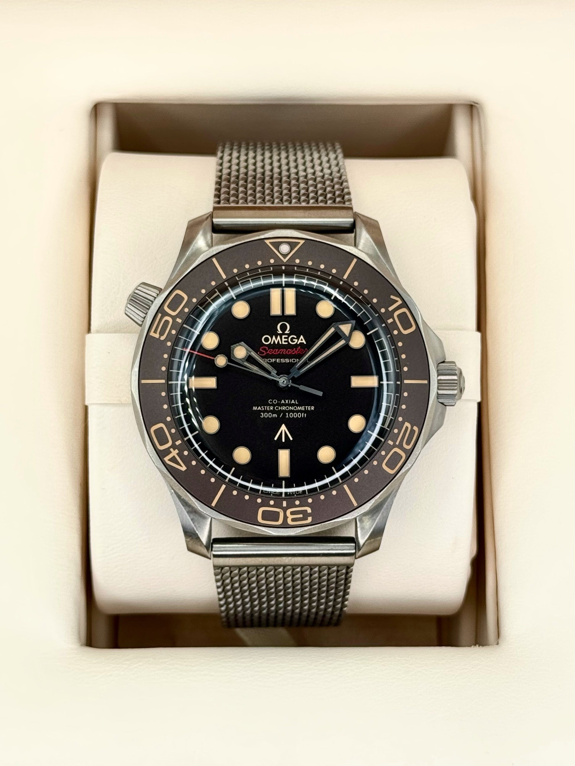 2023 Omega Seamaster Diver 300M 007 42mm Titanium Brown Dial - MyWatchLLC