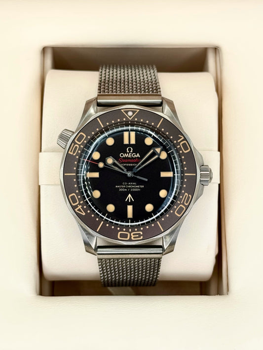 2023 Omega Seamaster Diver 300M 007 42mm Titanium Brown Dial - MyWatchLLC
