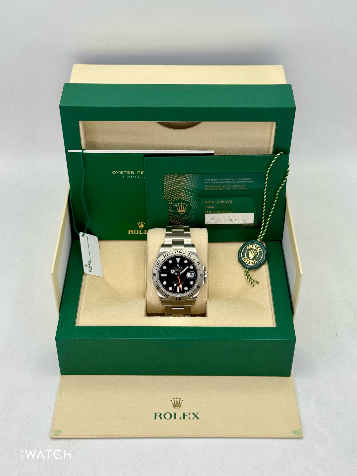 2024 Rolex Explorer II 42mm 226570 Black Dial - MyWatchLLC