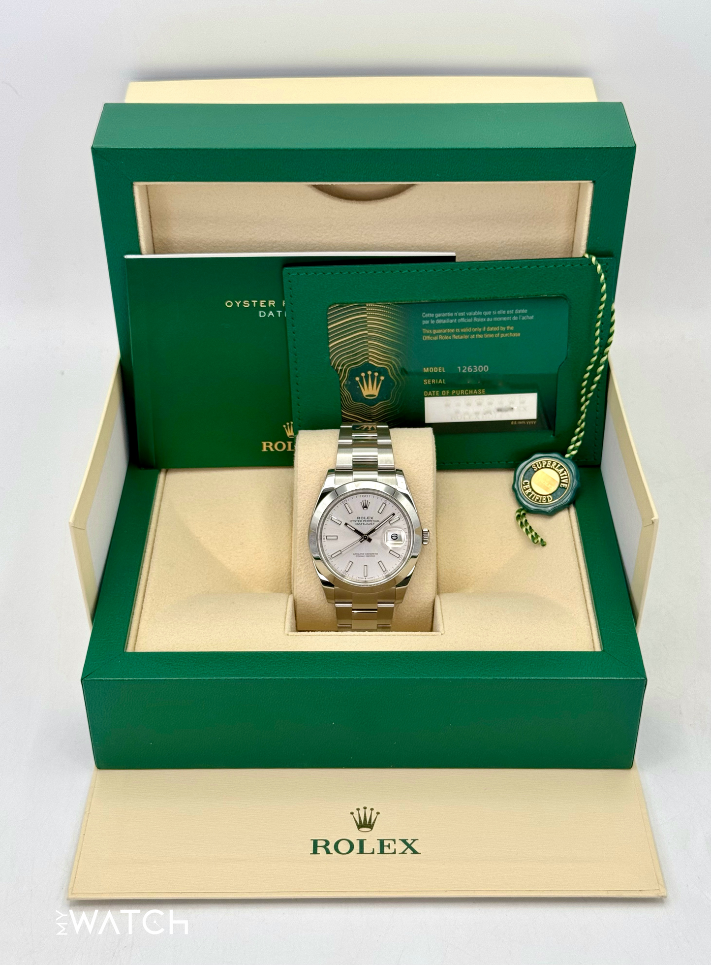 2024 Rolex Datejust 41mm 126300 Stainless Steel Oyster Silver Dial - MyWatchLLC