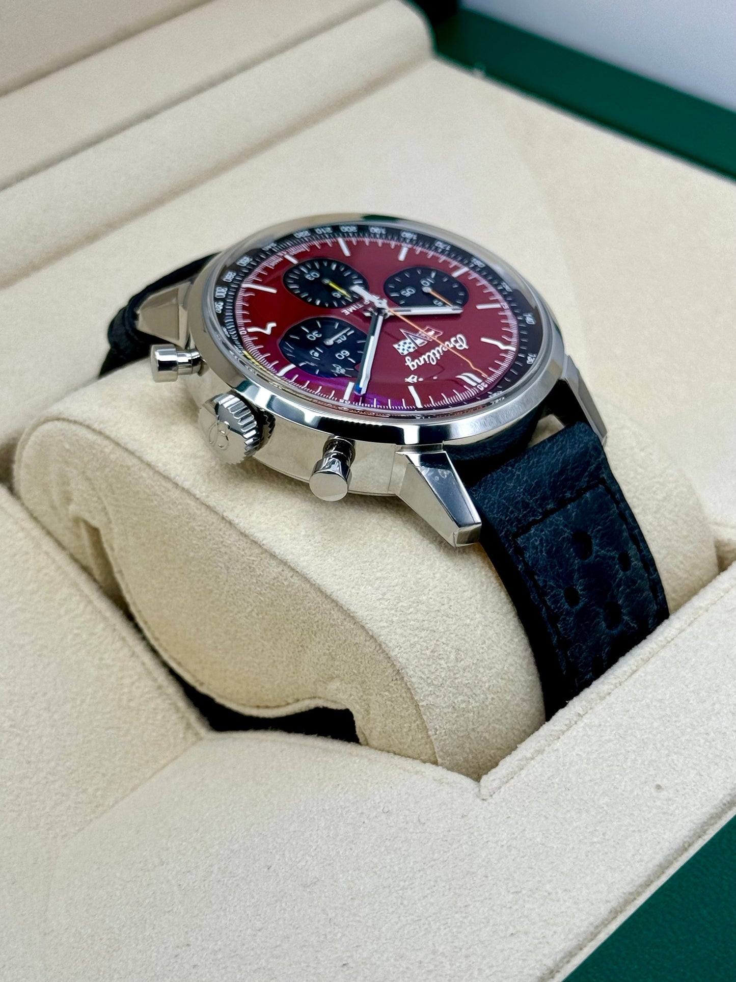 New 2024 Breitling Top Time Chronograph 42mm A25310 Steel Red Dial - MyWatchLLC