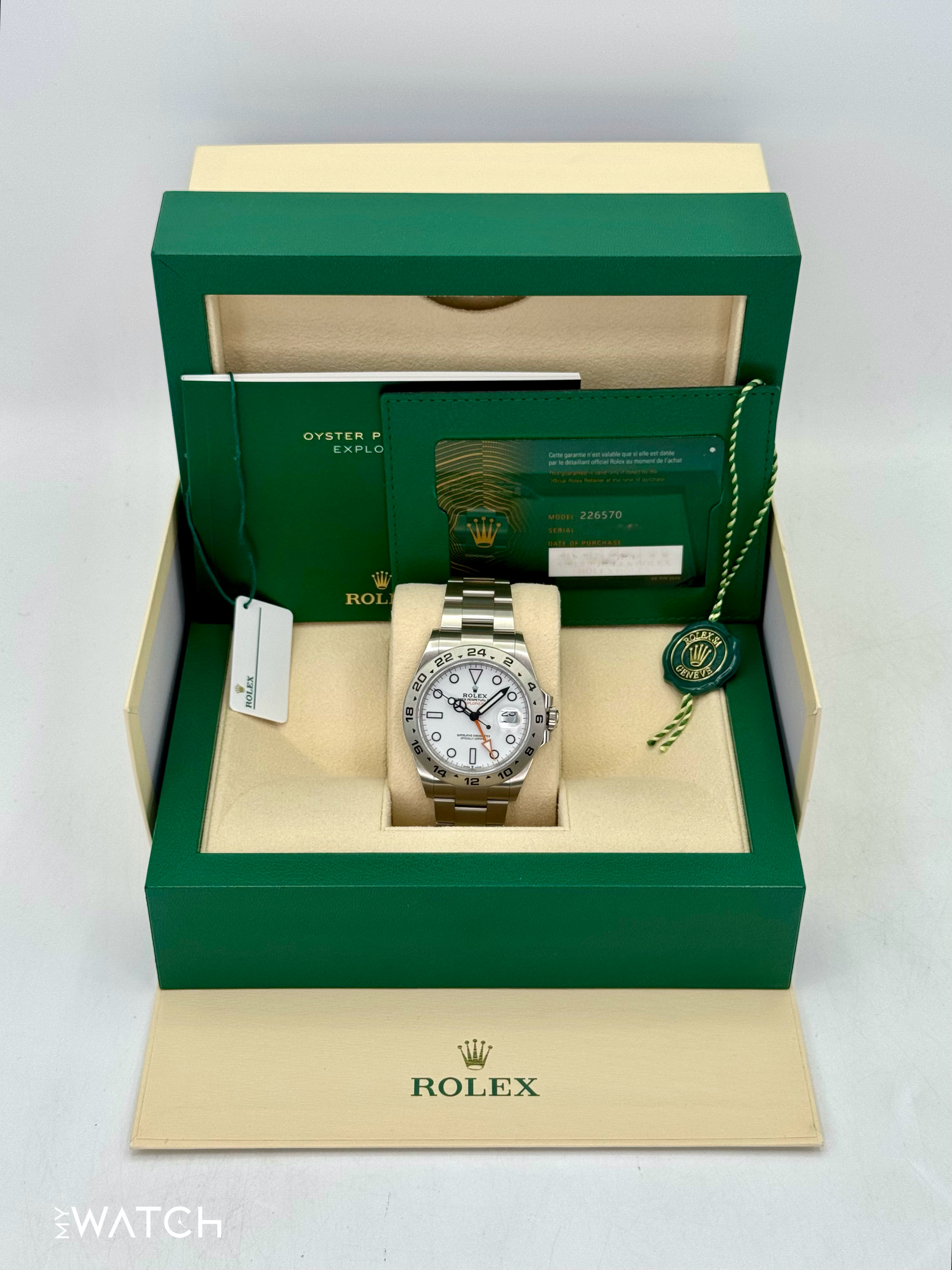 2024 Rolex Explorer II 42mm 226570 Polar White Dial - MyWatchLLC