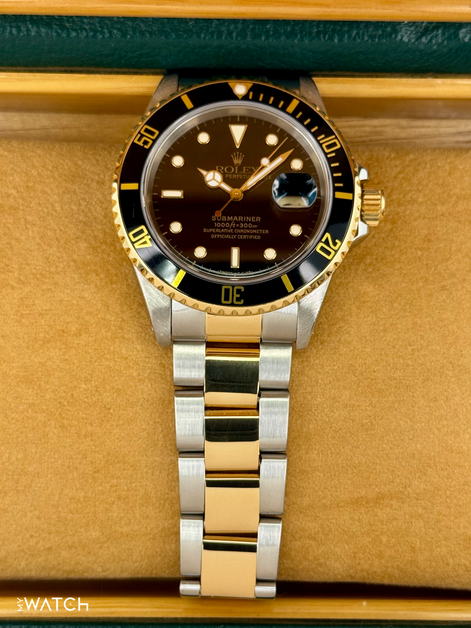 1991 Rolex Submariner 40mm 16613LN Two-Tone Black Dial - MyWatchLLC
