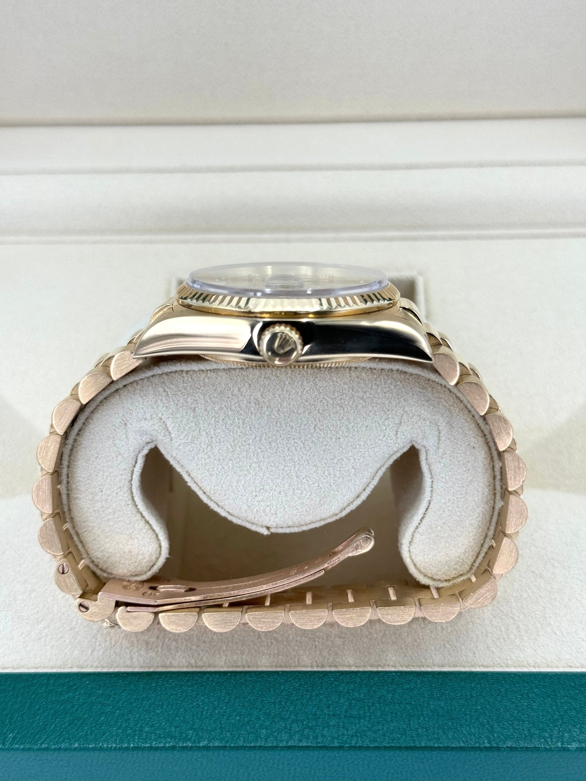 1983 Rolex Day-Date 36mm 18038 Presidential Champagne Diamond Dial - MyWatchLLC