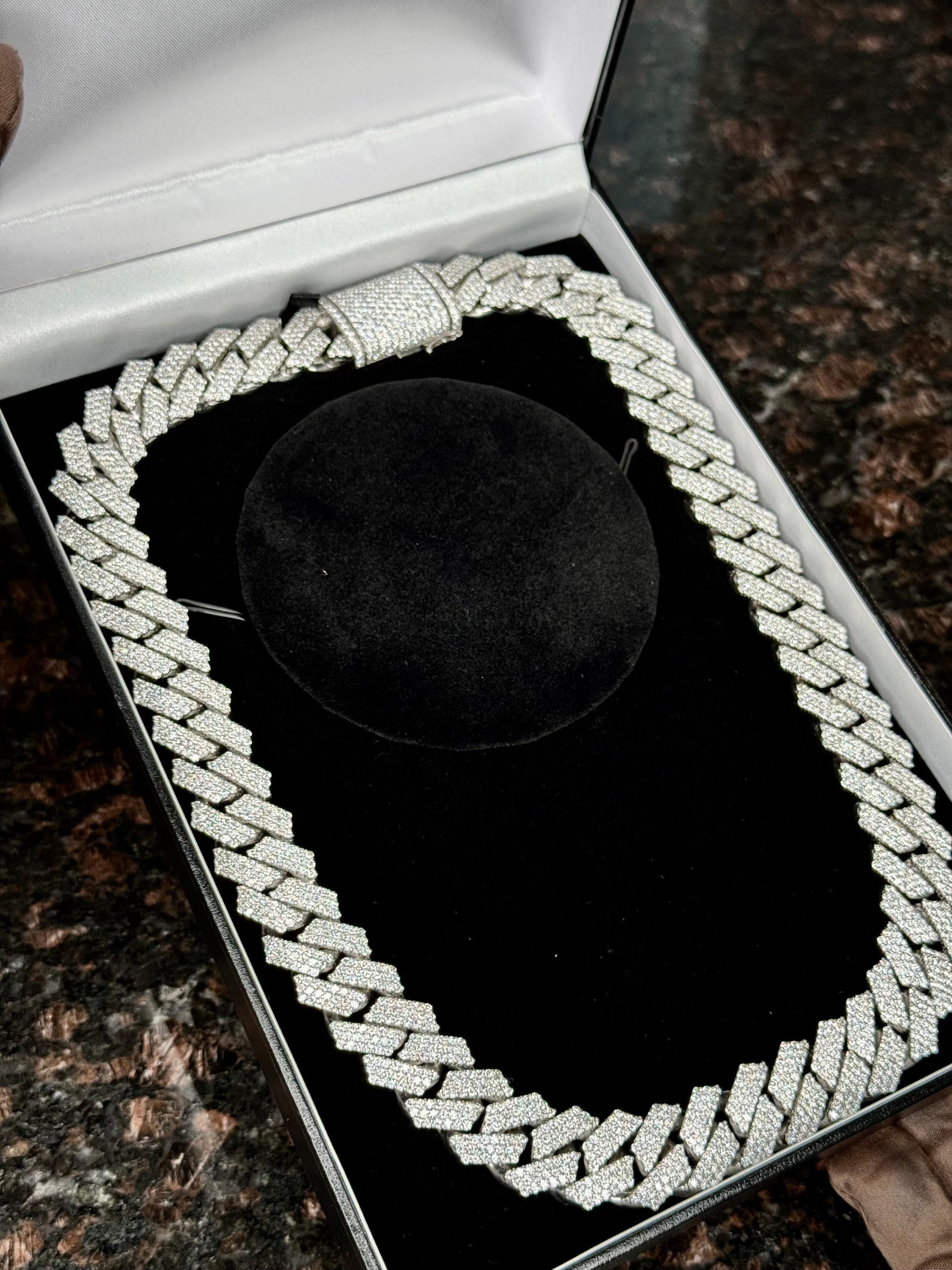 Iced Out Diamond Prong Cuban Link 14K White Gold Chain 423grams 66ct VS - MyWatchLLC