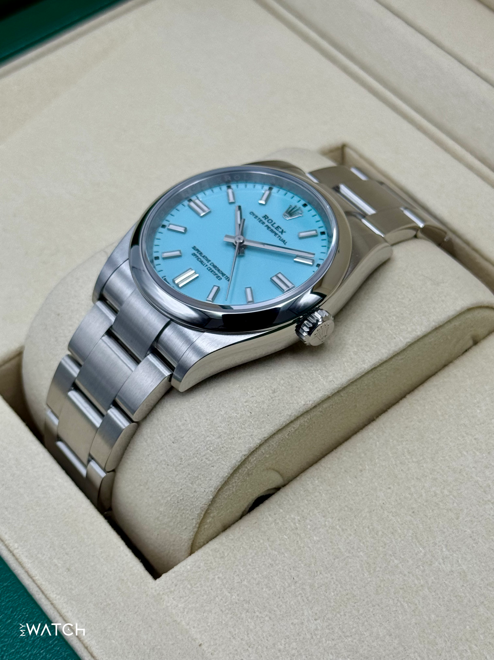NEW 2025 Rolex Oyster Perpetual 36mm 126000 Tiffany Blue Dial - MyWatchLLC