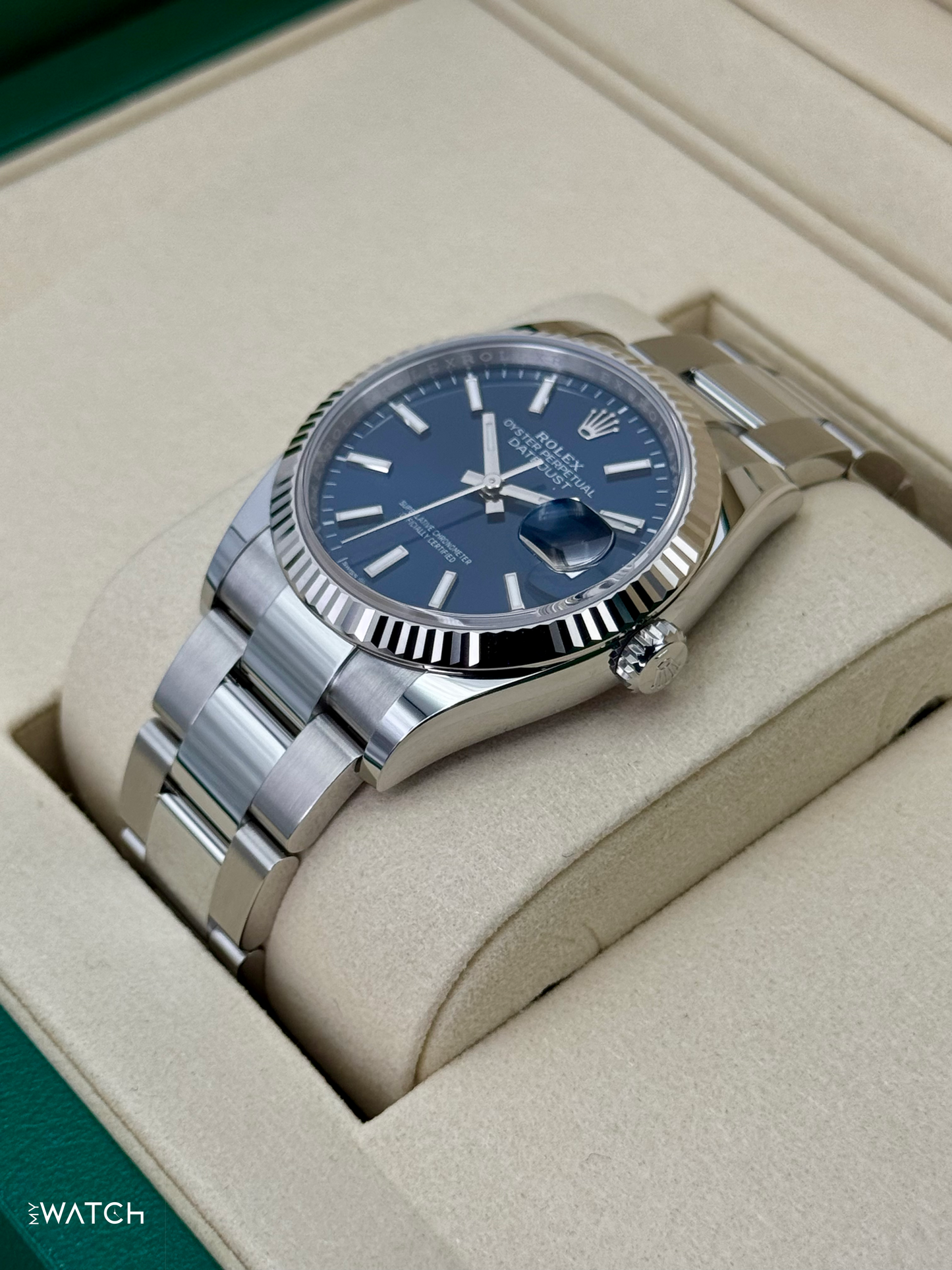 NEW 2025 Rolex Datejust 36mm 126234 Stainless Steel Oyster Blue Dial - MyWatchLLC