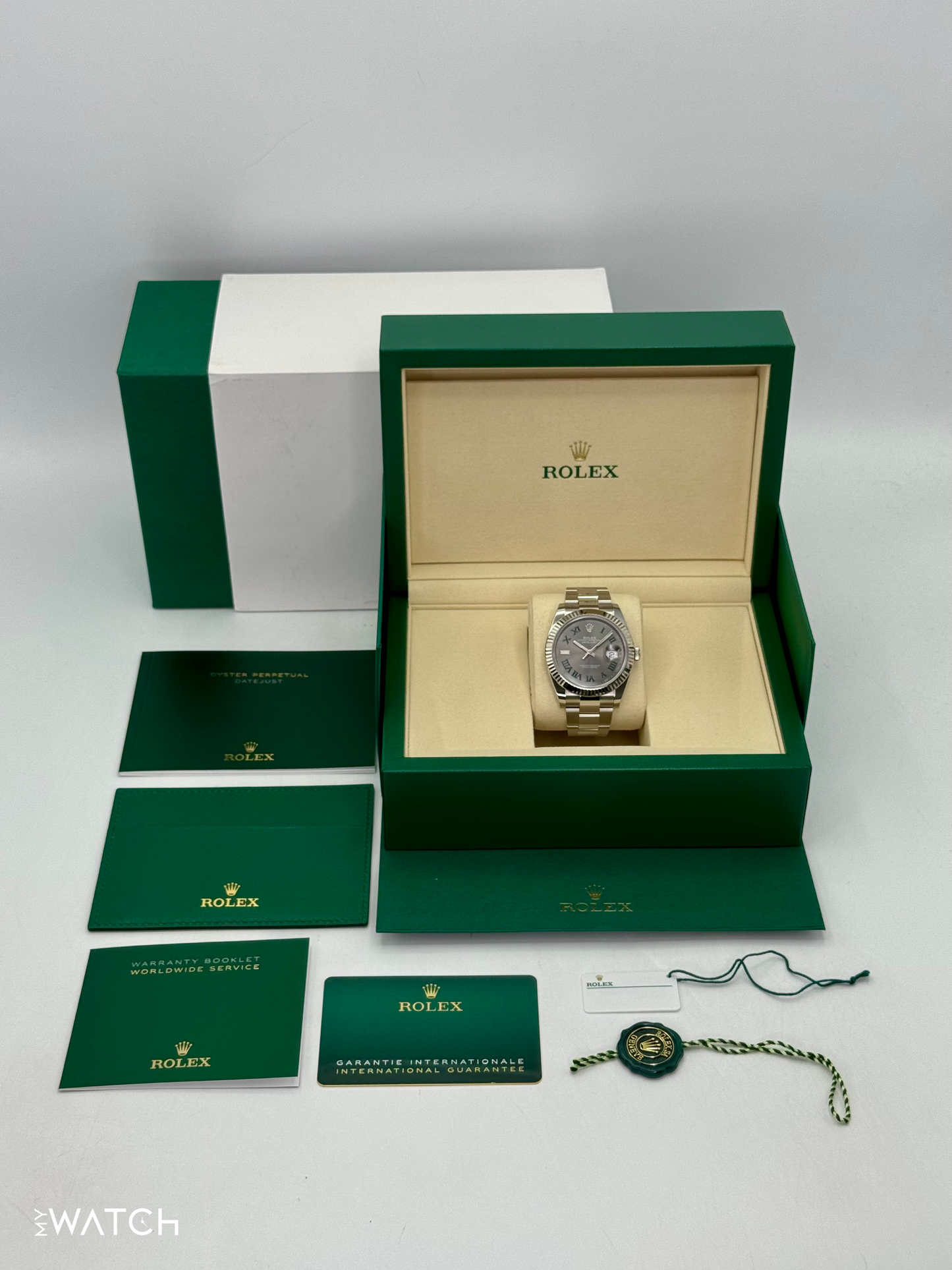 NEW 2025 Rolex Datejust 41mm 126334 Oyster Wimbledon Dial - MyWatchLLC