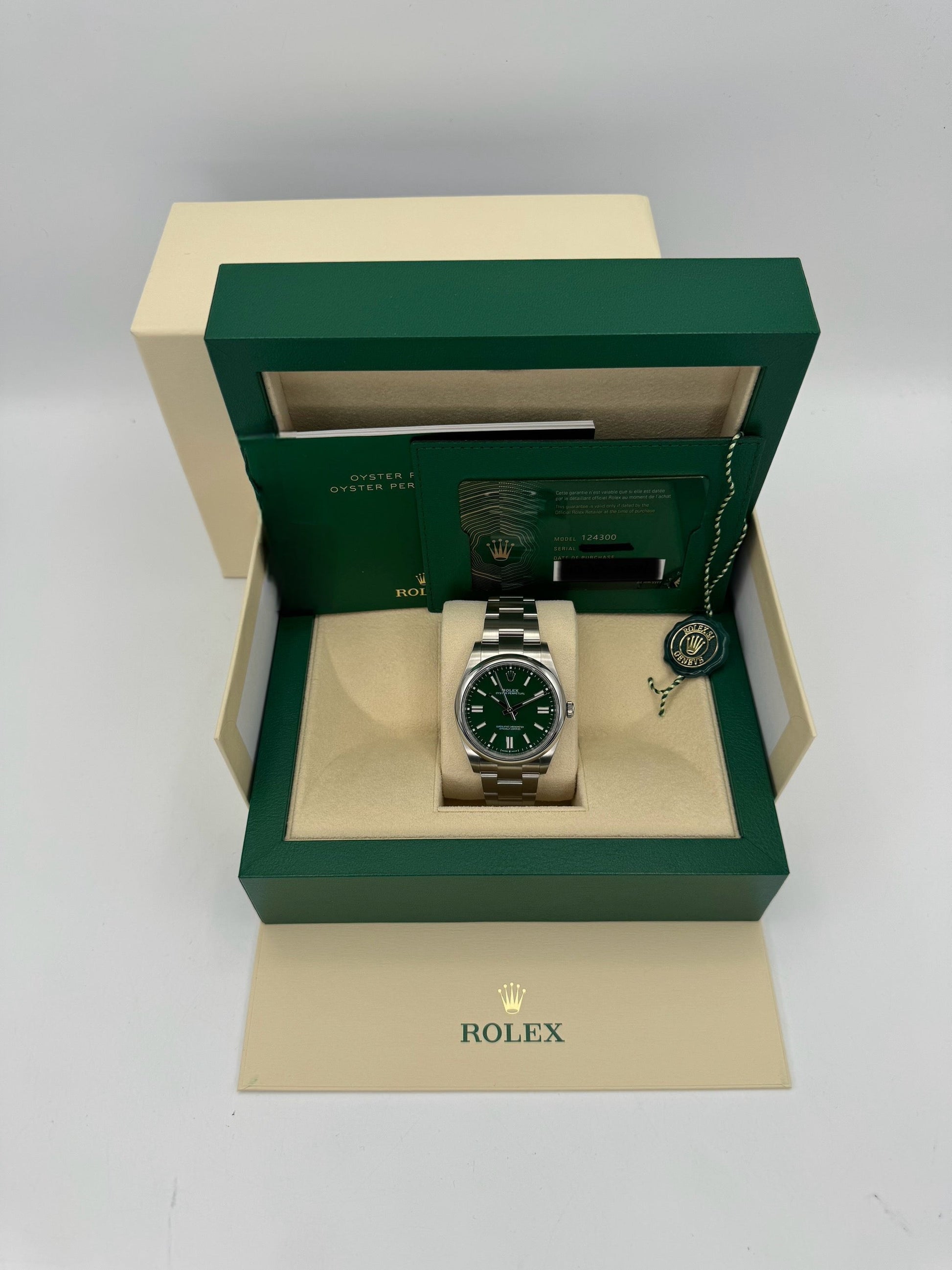 NEW 2025 Rolex Oyster Perpetual 41mm 124300 Green Dial - MyWatchLLC