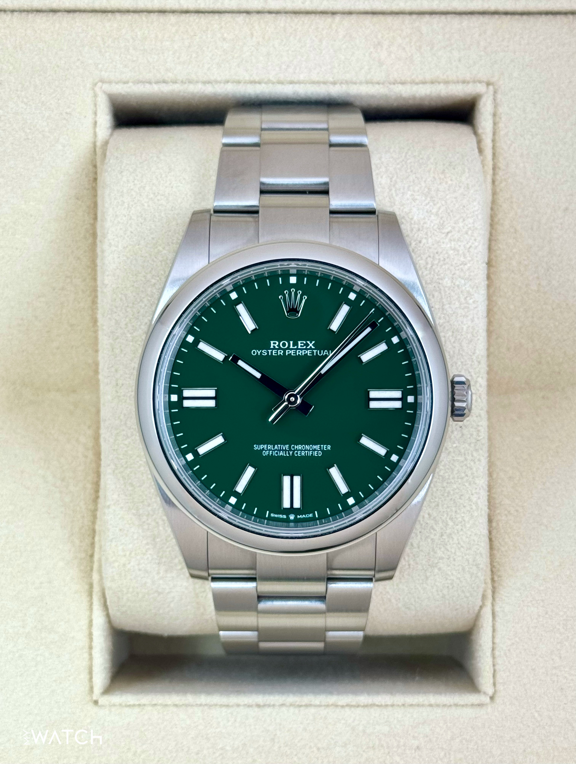 2023 Rolex Oyster Perpetual 41mm 124300 Green Dial - MyWatchLLC
