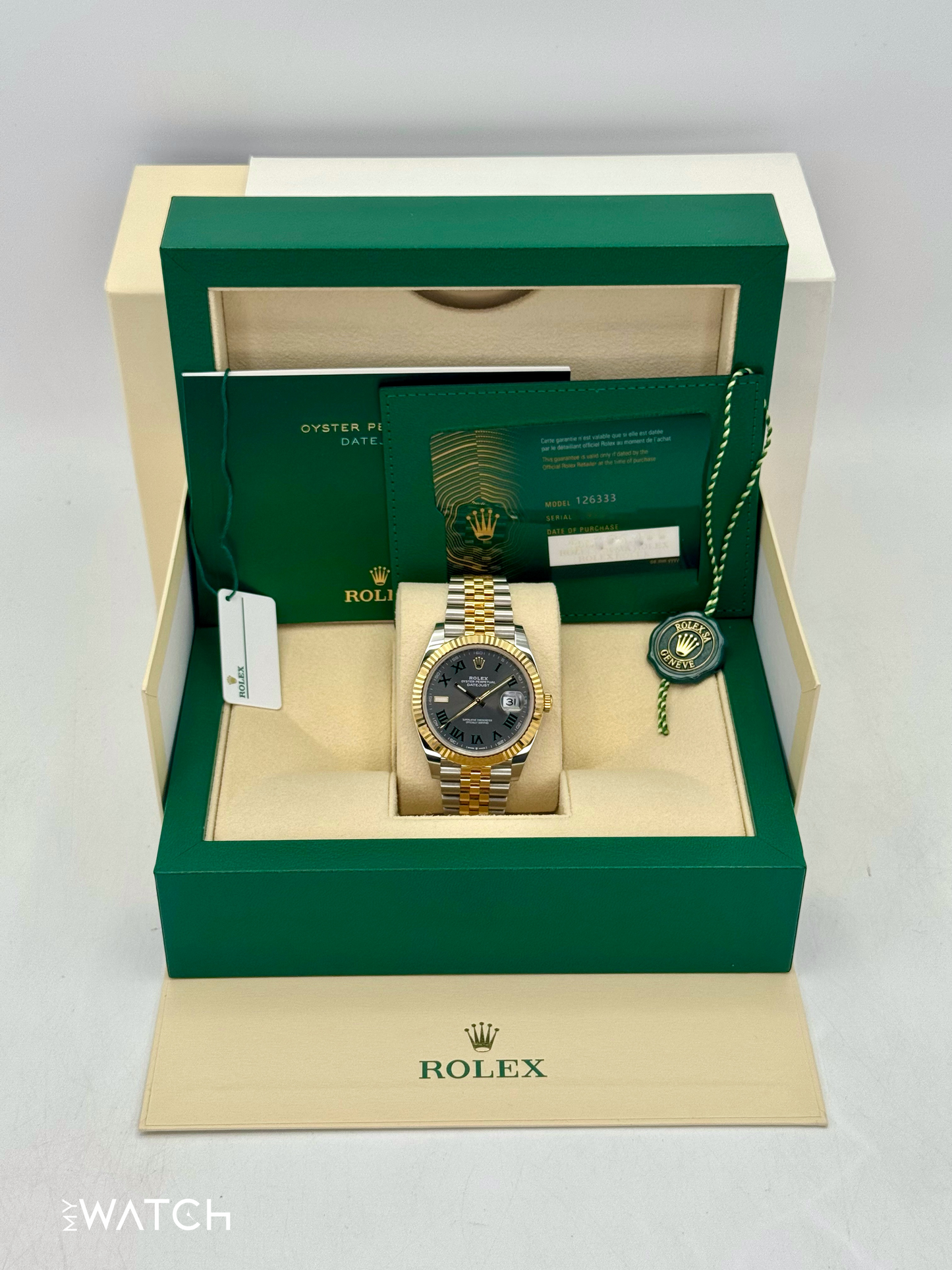 2024 Rolex Datejust 41mm 126333 Two-Tone Jubilee Wimbledon Dial - MyWatchLLC
