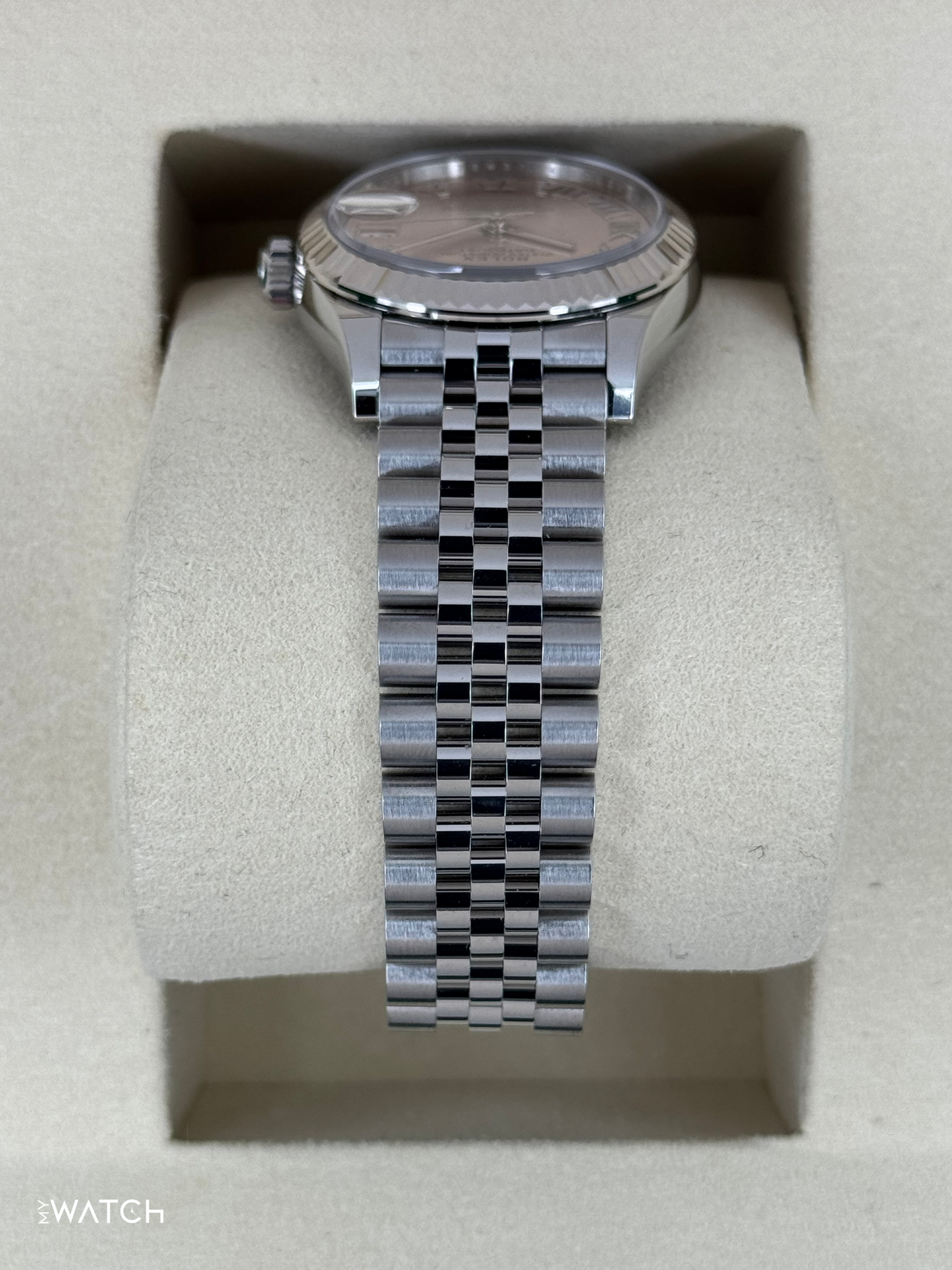 NEW 2025 Rolex Lady Datejust 31mm 278274 Stainless Steel Jubilee Pink Roman Dial - MyWatchLLC