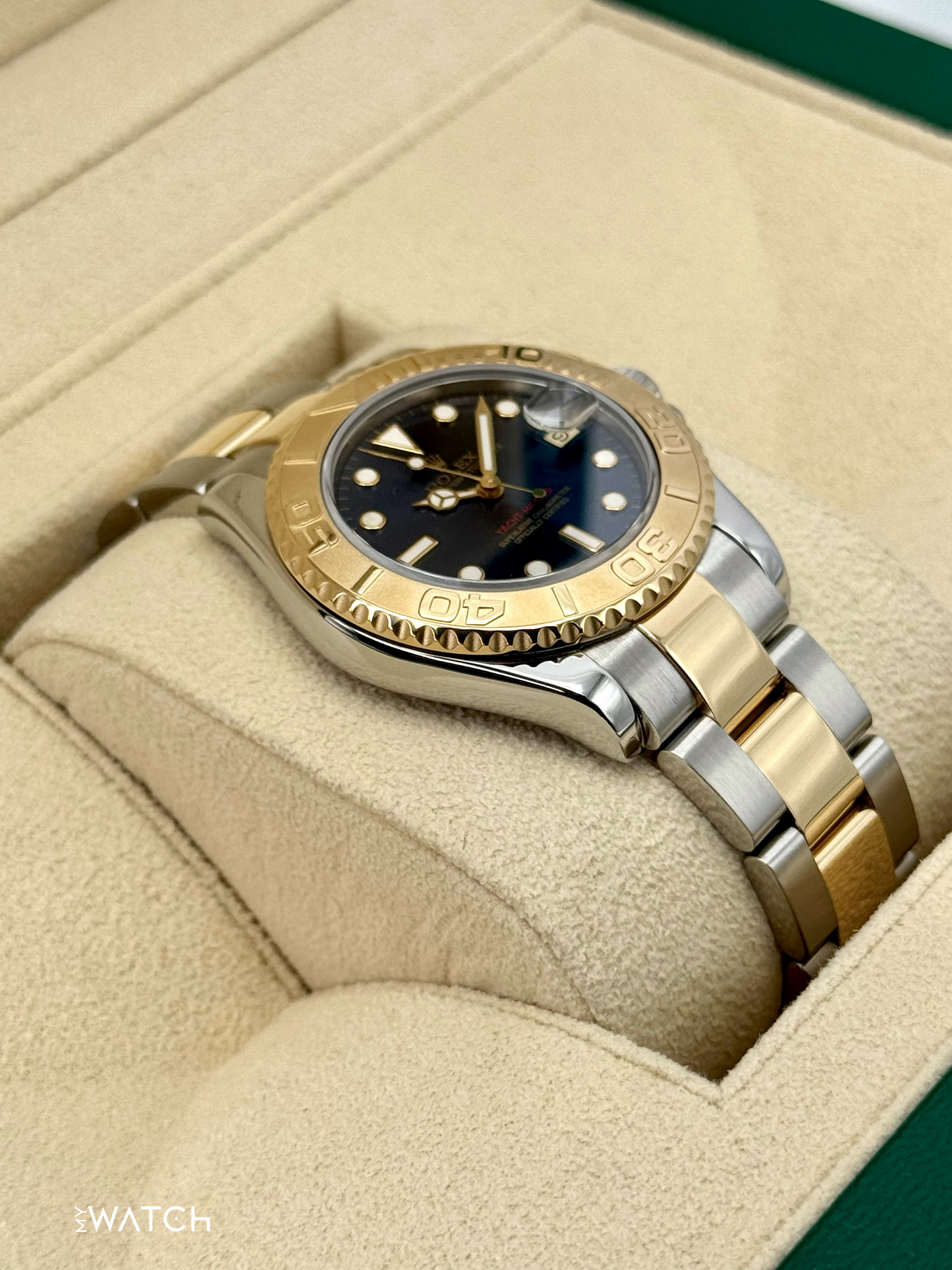 1999 Rolex Yacht-Master 35mm 68623 Two-Tone Blue Dial - MyWatchLLC
