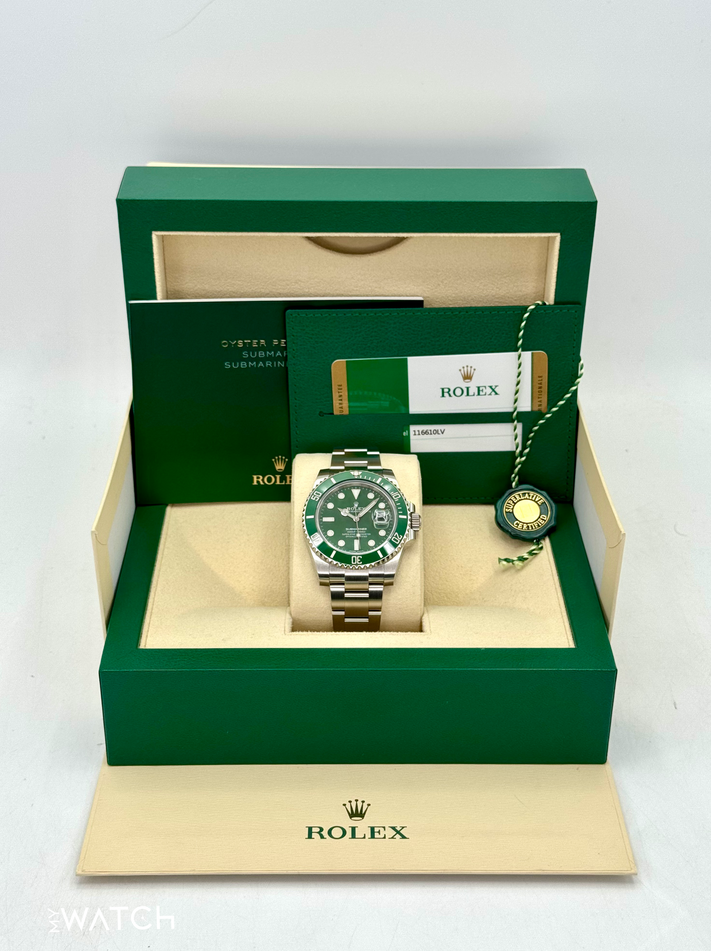 2019 Rolex Submariner "Hulk" 40mm 116610LV Green Dial - MyWatchLLC