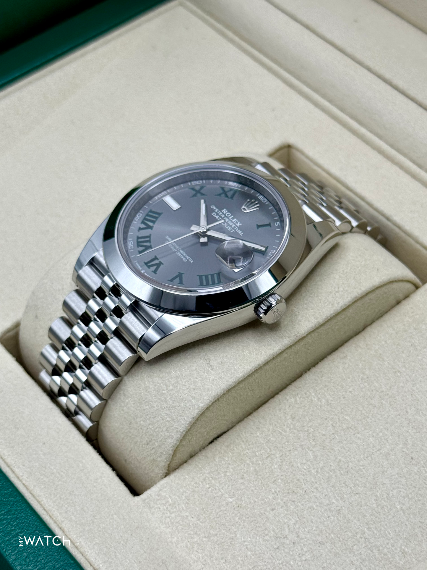 NEW 2025 Rolex Datejust 41mm 126300 Jubilee Wimbledon Dial - MyWatchLLC