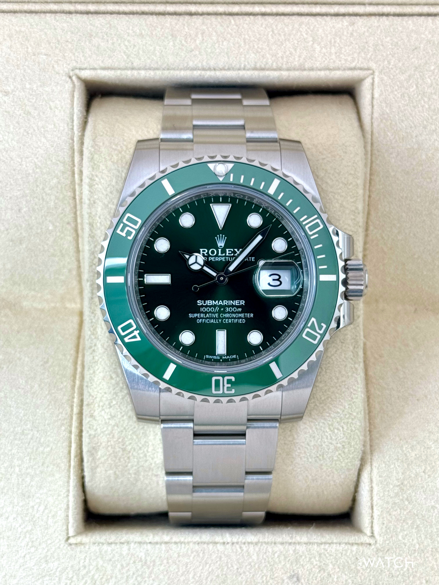 NEW 2019 Rolex Submariner "Hulk" 40mm 116610LV Green Dial (STICKERED) - MyWatchLLC