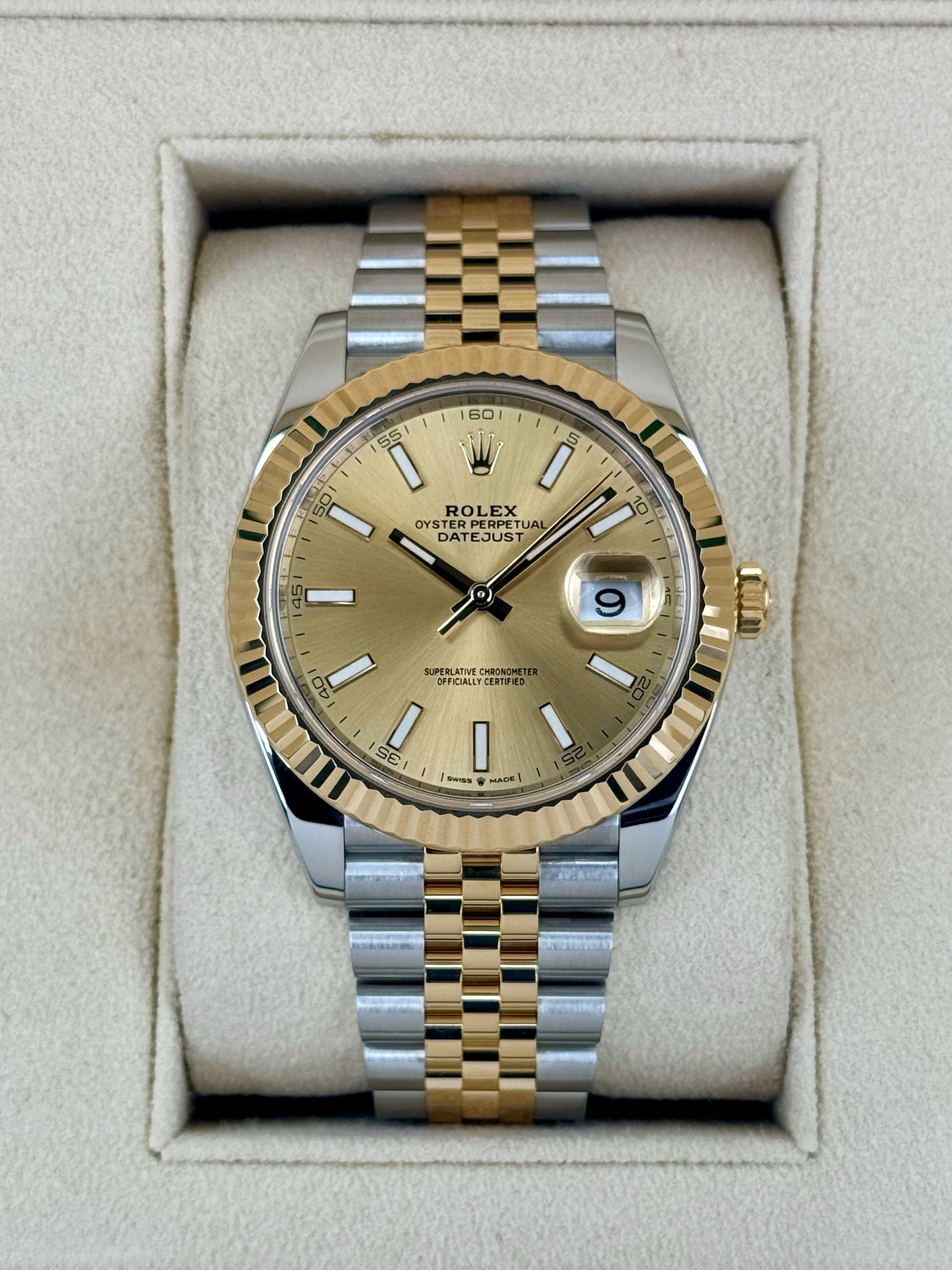 2022 Rolex Datejust 41mm 126333 Two-Tone Jubilee Champagne Dial - MyWatchLLC