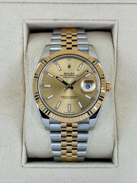 2022 Rolex Datejust 41mm 126333 Two-Tone Jubilee Champagne Dial - MyWatchLLC