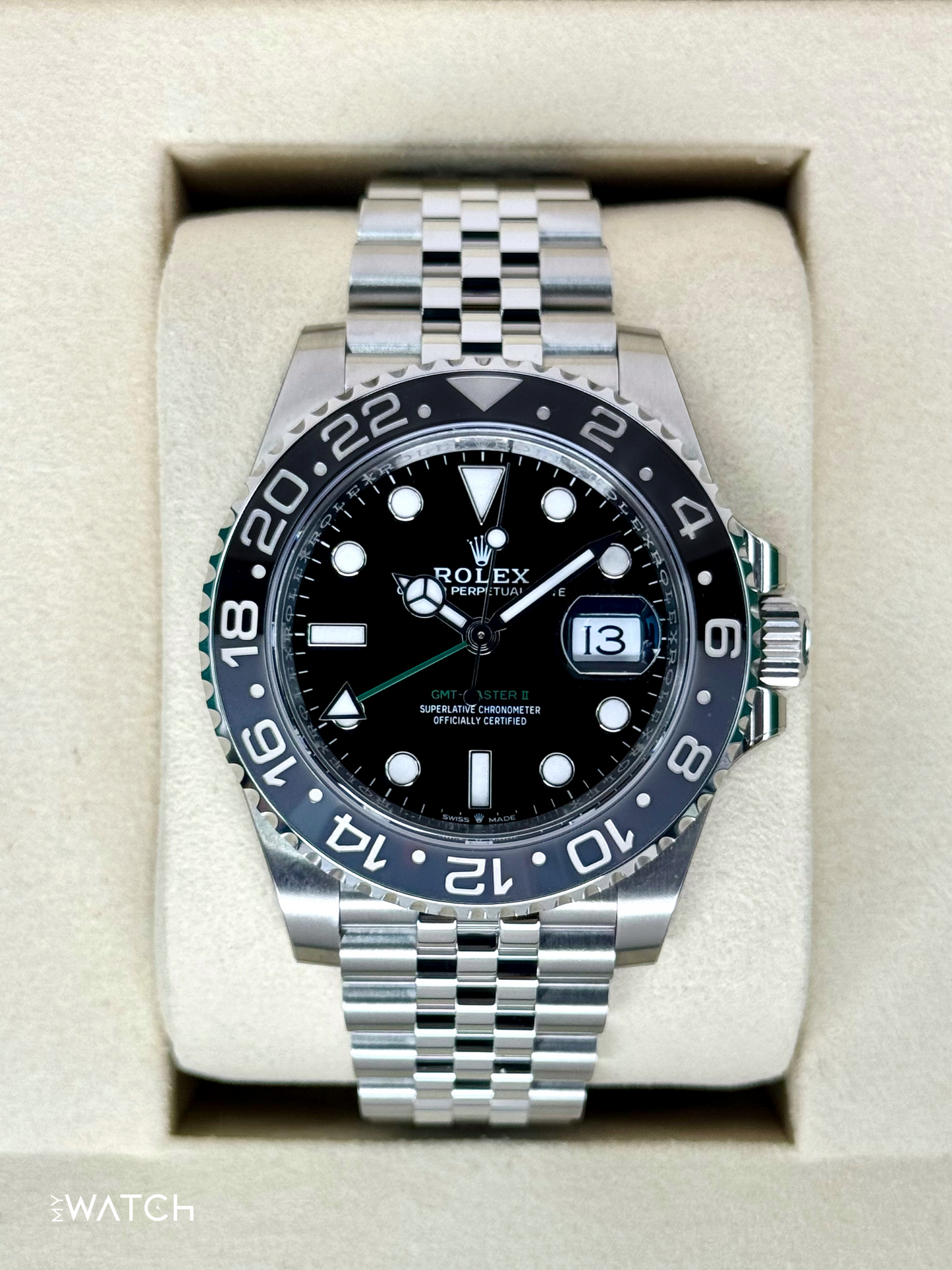 NEW 2025 Rolex GMT-Master II "Bruce Wayne" 40mm 126710GRNR Jubilee (STICKERED) - MyWatchLLC