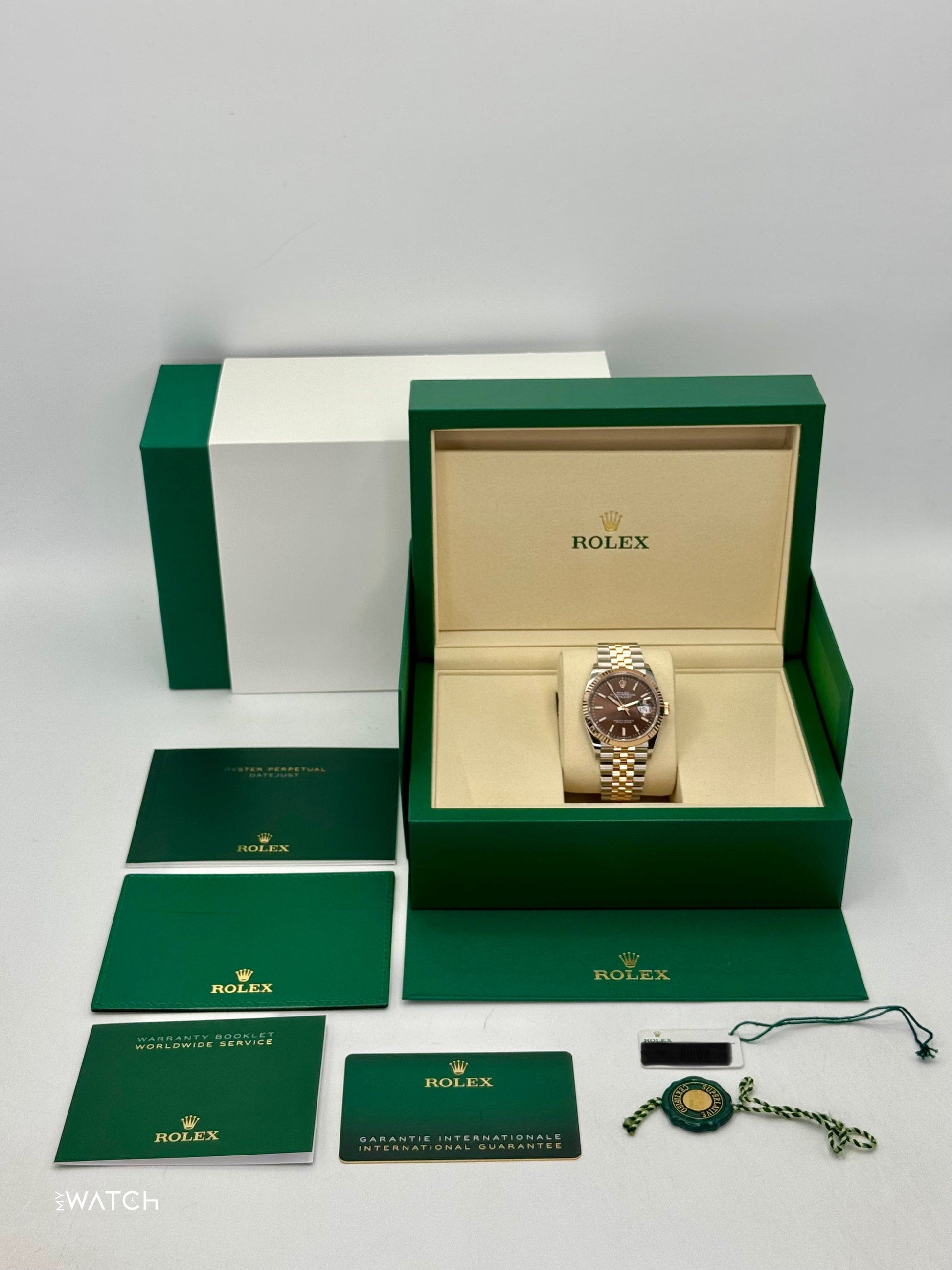 NEW 2025 Rolex Datejust 36mm 126231 Two-Tone Jubilee Chocolate Dial - MyWatchLLC
