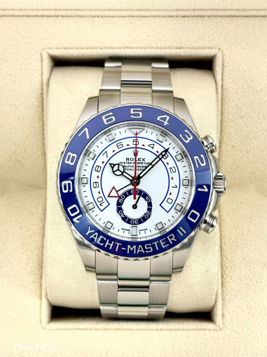 2021 Rolex Yacht-Master II 44mm 116680 Stainless Steel White Dial - MyWatchLLC