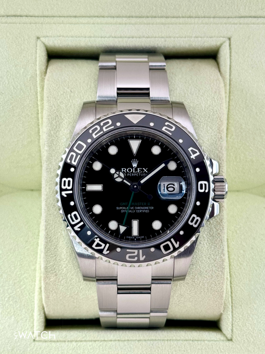2011 Rolex GMT-Master II 40mm 116710LN Stainless Steel Black Dial - MyWatchLLC