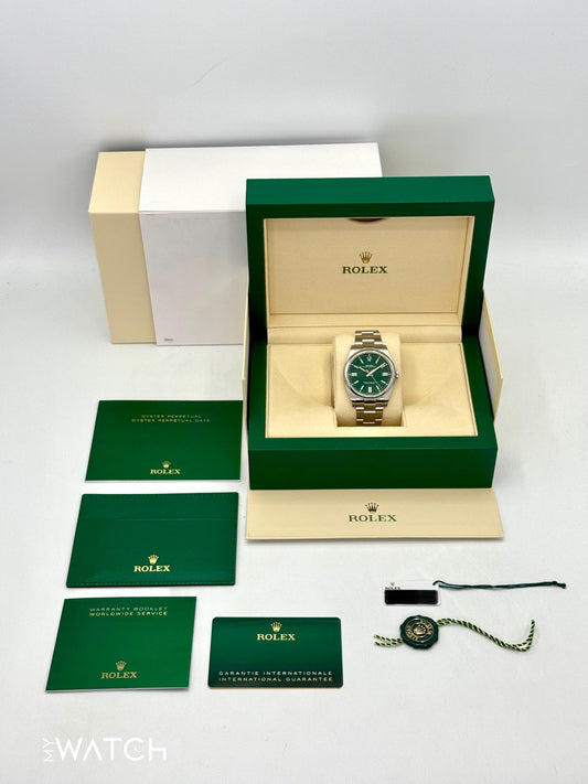 2024 Rolex Oyster Perpetual 41mm 124300 Green Dial - MyWatchLLC