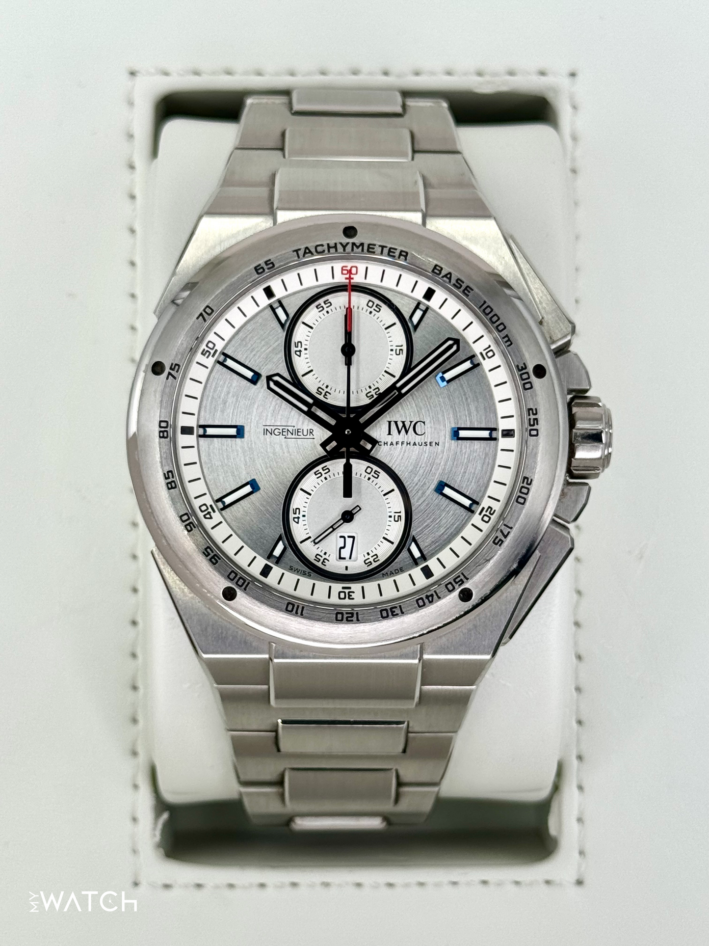2014 IWC Ingenieur Chrono Racer 45mm IW378510 Stainless Steel Silver Dial - MyWatchLLC
