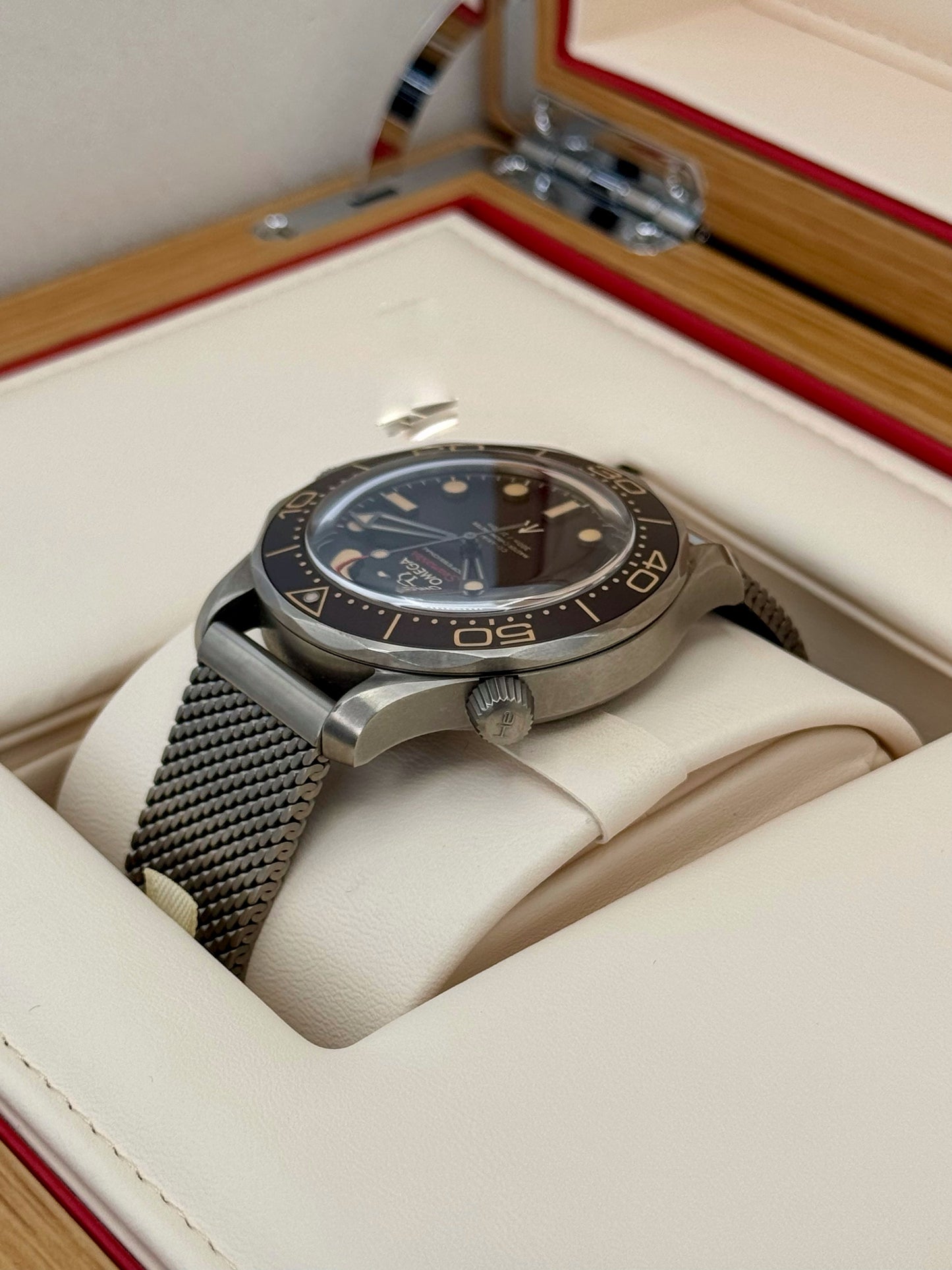 2023 Omega Seamaster Diver 300M 007 42mm Titanium Brown Dial - MyWatchLLC