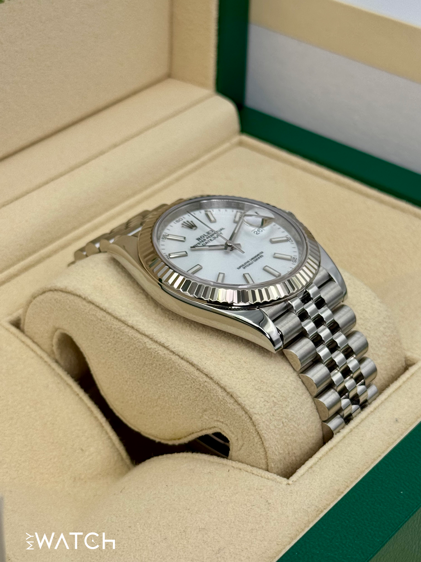 2022 Rolex Datejust 41mm 126334 Stainless Steel Jubilee White Dial - MyWatchLLC