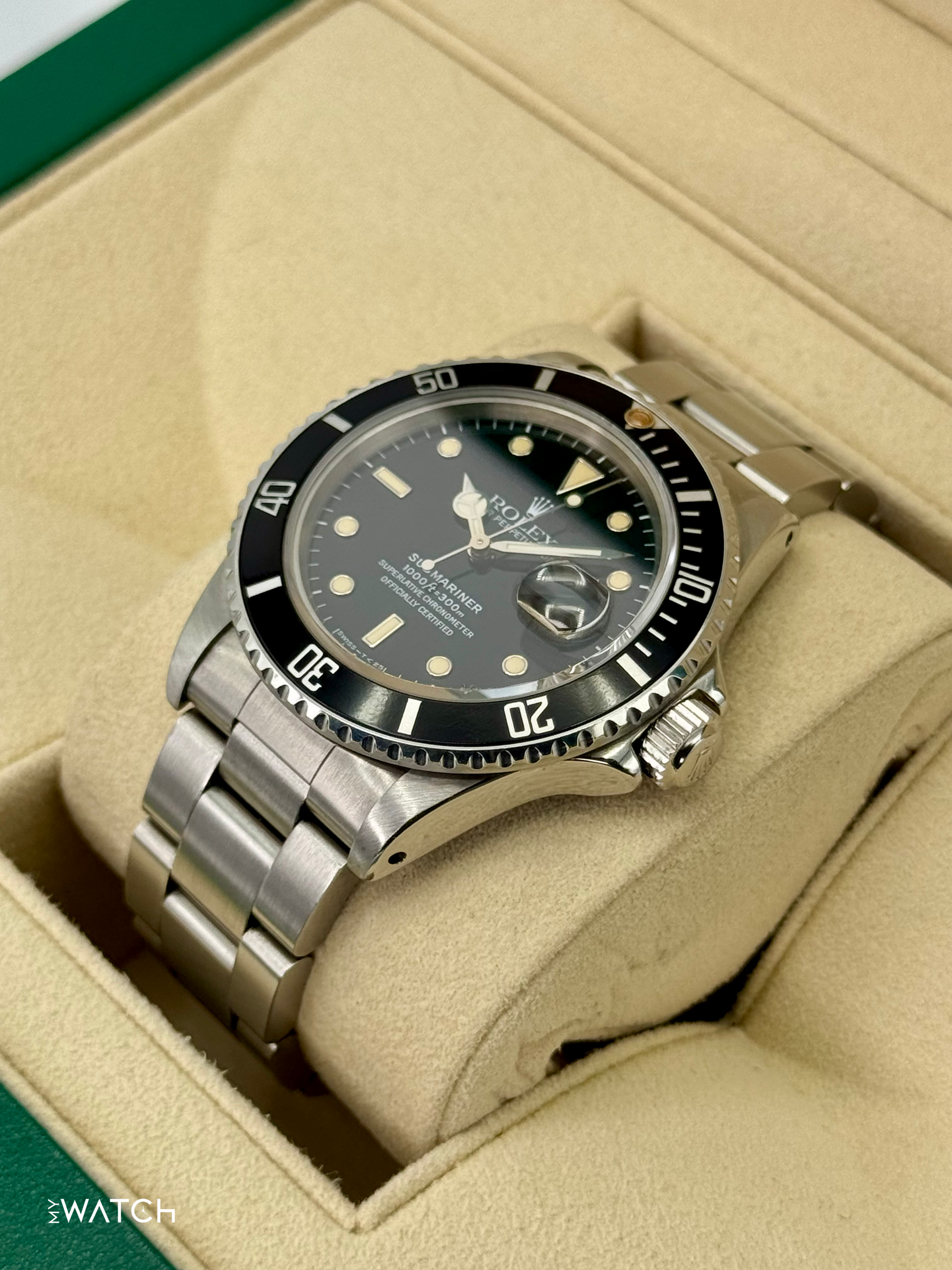 1982 Rolex Submariner 40mm 16800 Stainless Steel Black Dial - MyWatchLLC