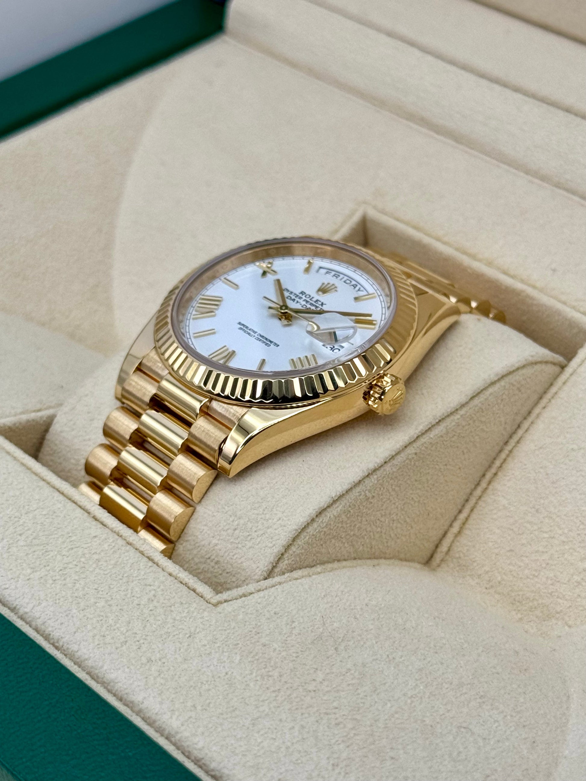 2022 Rolex Day-Date 40mm 228238 Presidential White Dial - MyWatchLLC