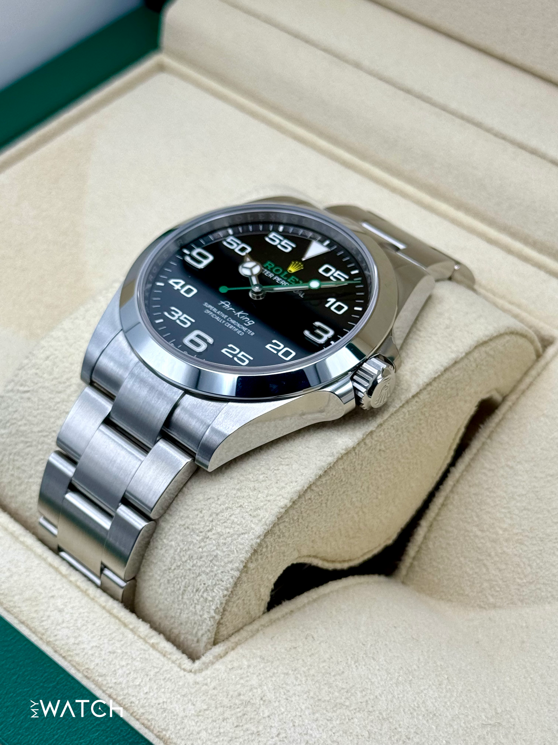 NEW 2024 Rolex Air-King 40mm 126900 Stainless Steel Black Dial - MyWatchLLC