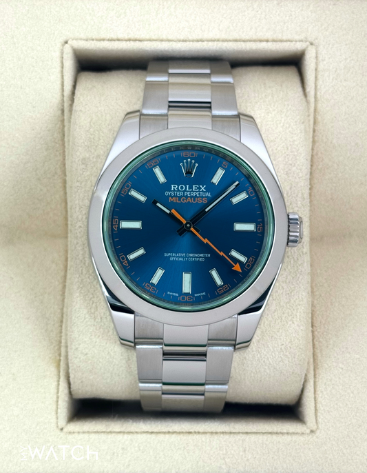 2022 Rolex Milgauss 40mm 116400GV Stainless Steel Blue Dial - MyWatchLLC