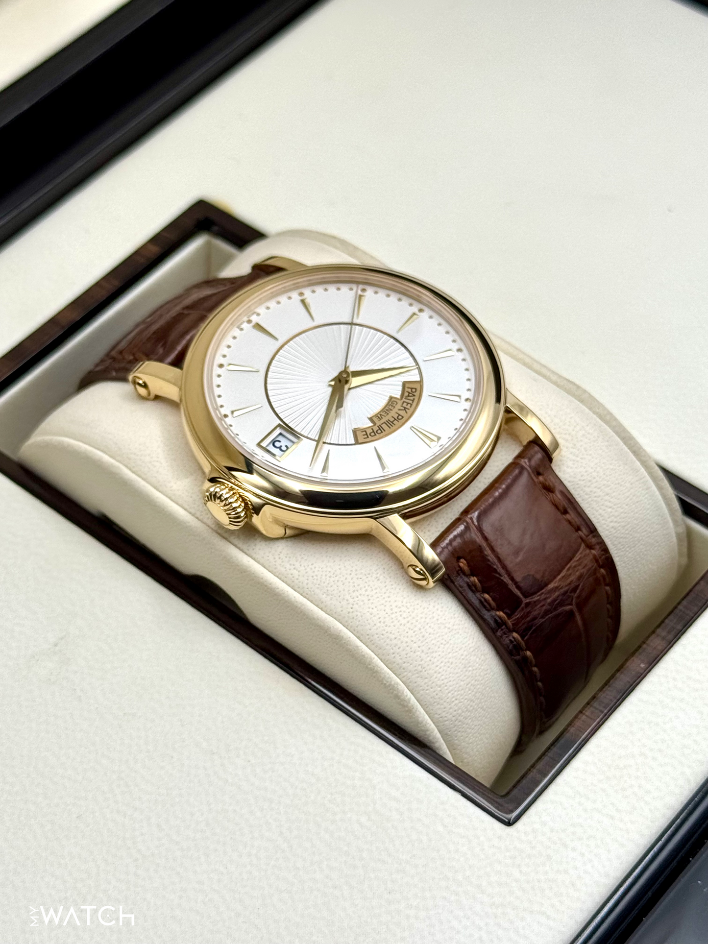 2013 Patek Philippe Calatrava 38mm 5153J Yellow Gold Silver Dial - MyWatchLLC
