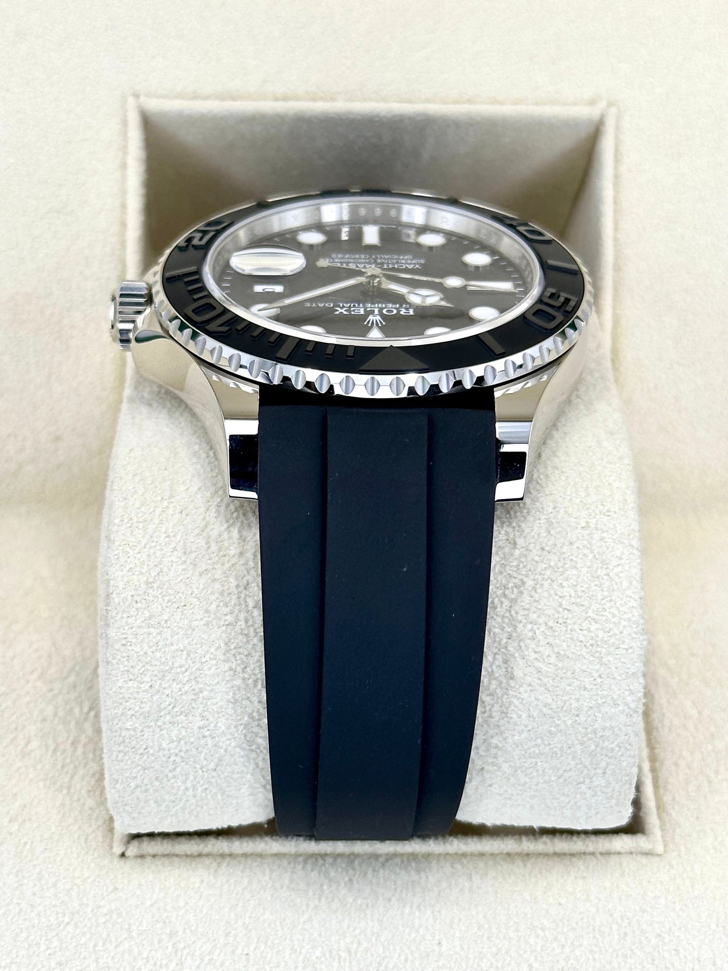 NEW 2023 Rolex Yacht-Master 42 226659 White Gold Oysterflex Black Dial - MyWatchLLC