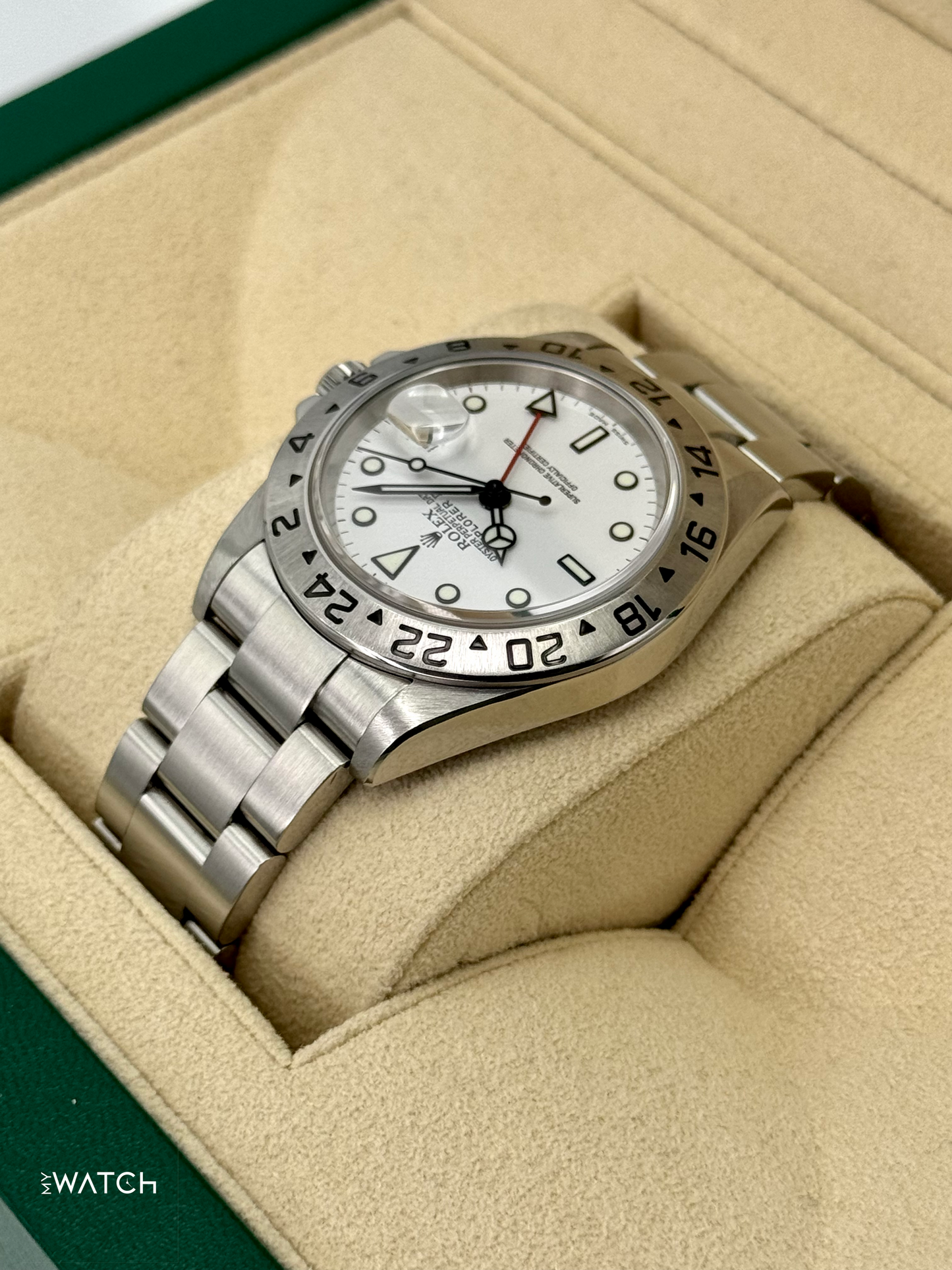 2006 Rolex Explorer II 40mm 16570 Stainless Steel Polar White Dial - MyWatchLLC