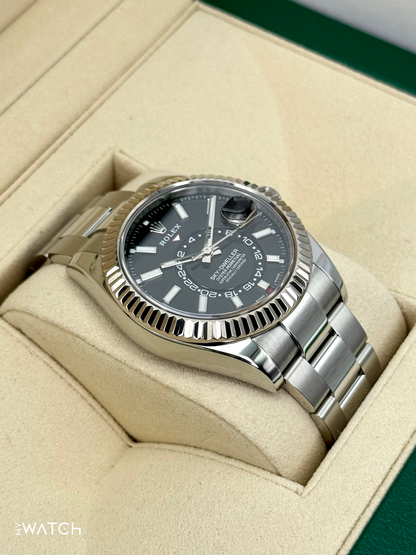 2019 Rolex Sky-Dweller 42mm 326934 Oyster Black Dial - MyWatchLLC