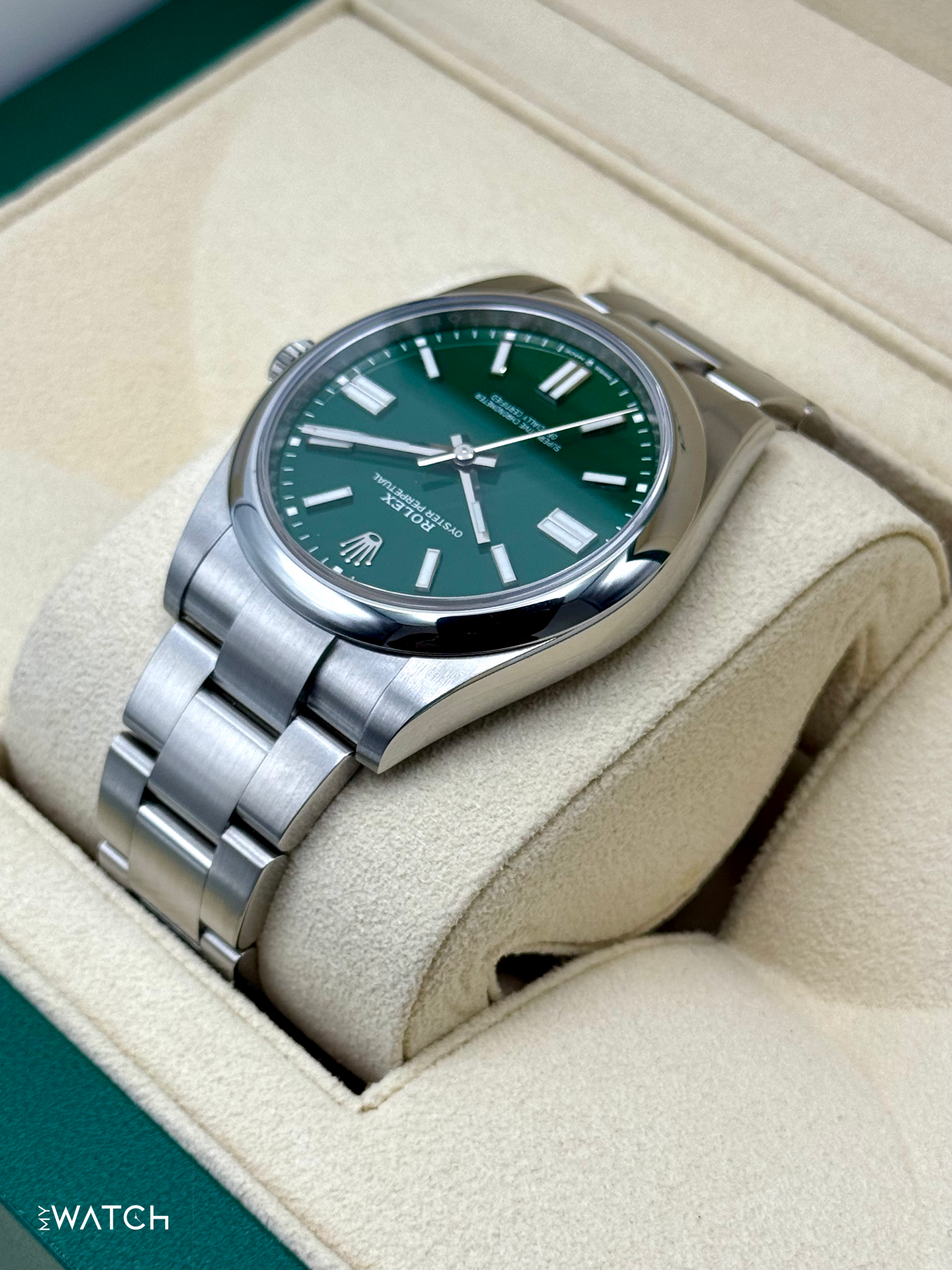 2023 Rolex Oyster Perpetual 41mm 124300 Green Dial - MyWatchLLC