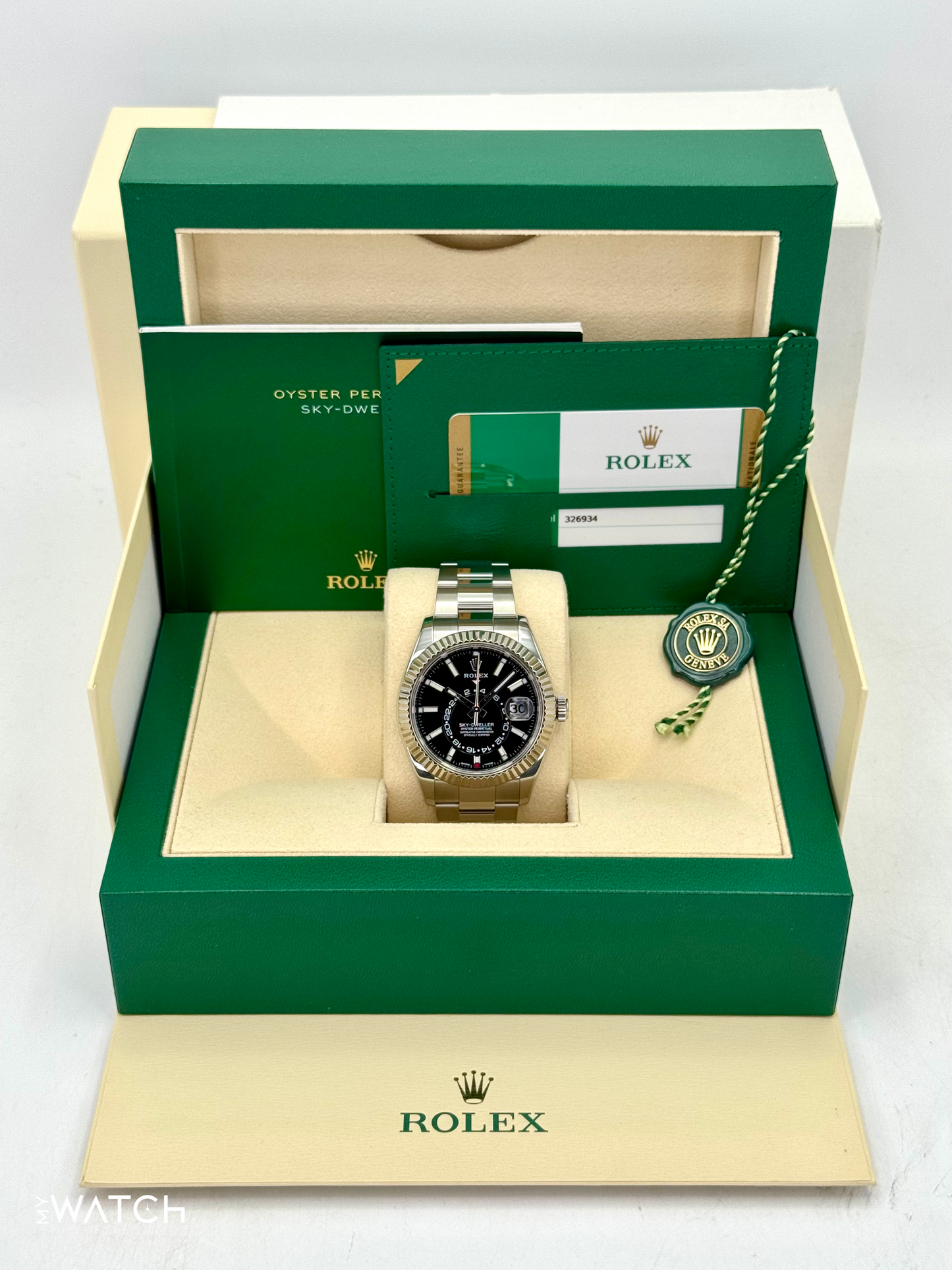2019 Rolex Sky-Dweller 42mm 326934 Oyster Black Dial - MyWatchLLC
