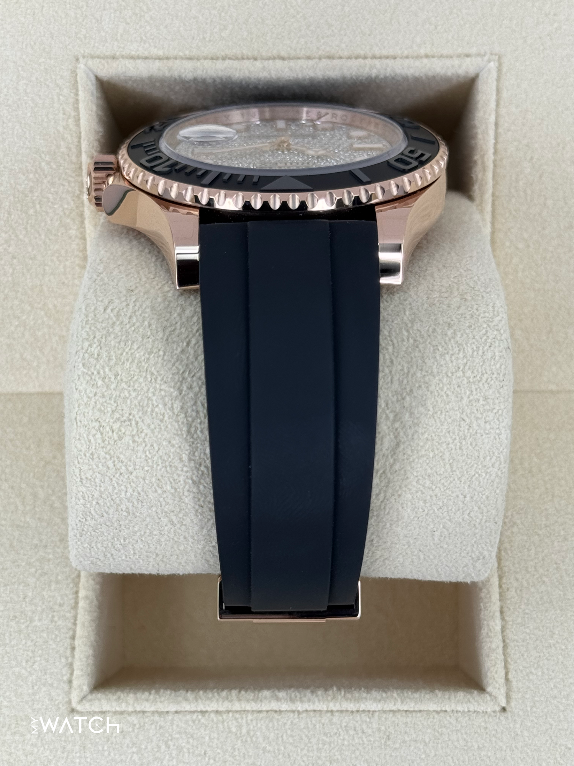 New 2025 Rolex Yacht-Master 40mm 126655 Rose Gold Diamond Paved Dial - MyWatchLLC