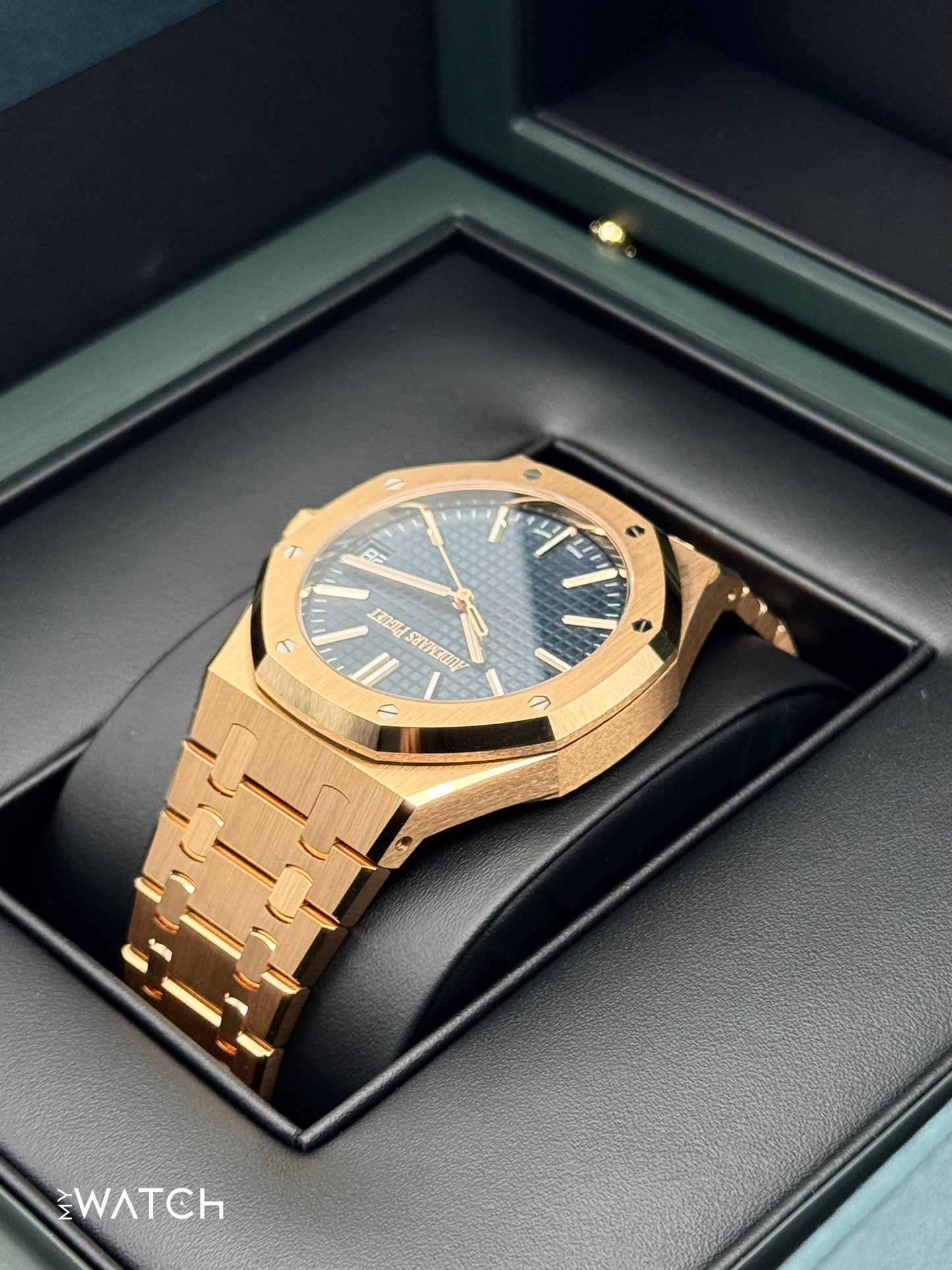 NEW 2025 Audemars Piguet Royal Oak 41mm 15510OR Rose Gold Blue Dial - MyWatchLLC